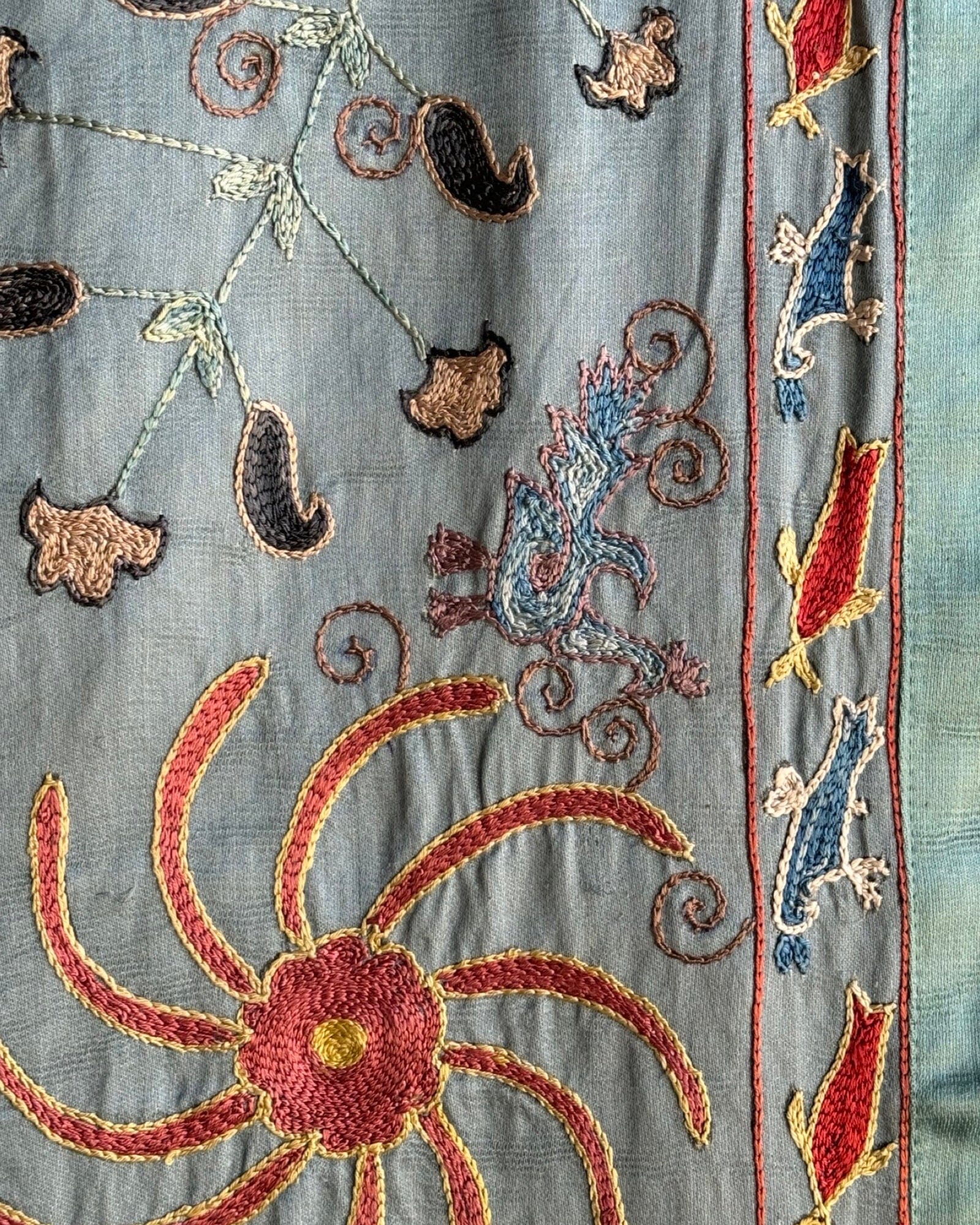 Hand Stitched Suzani (CSSU082224 | 63 x 82") Suzani Aziz Suzani
