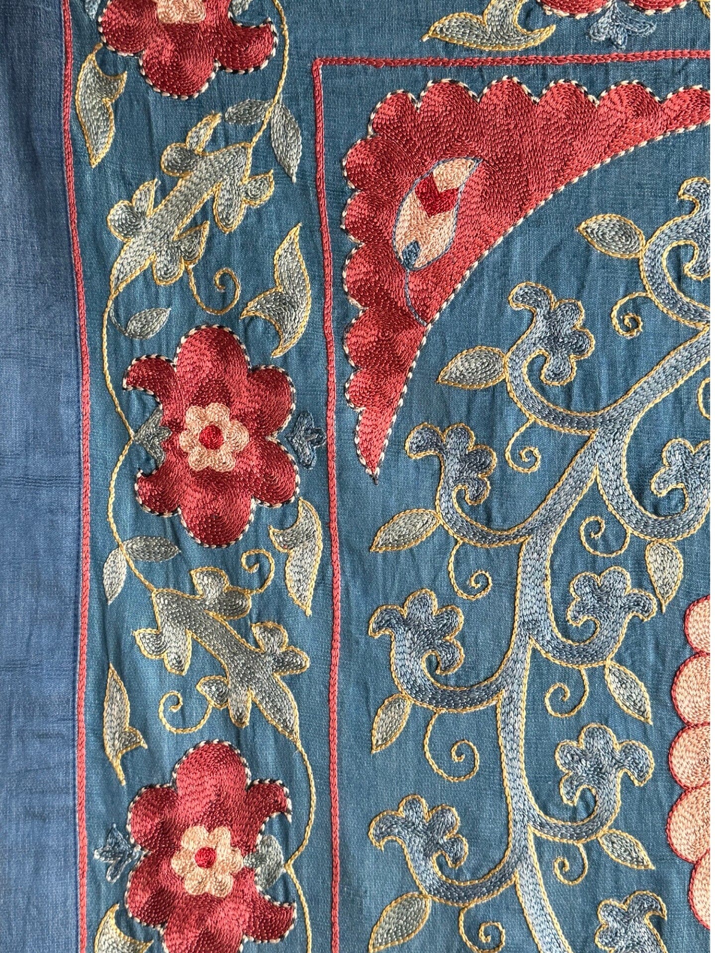 Hand Stitched Suzani (CSSU082424 | 63 x 80") Suzani Aziz Suzani