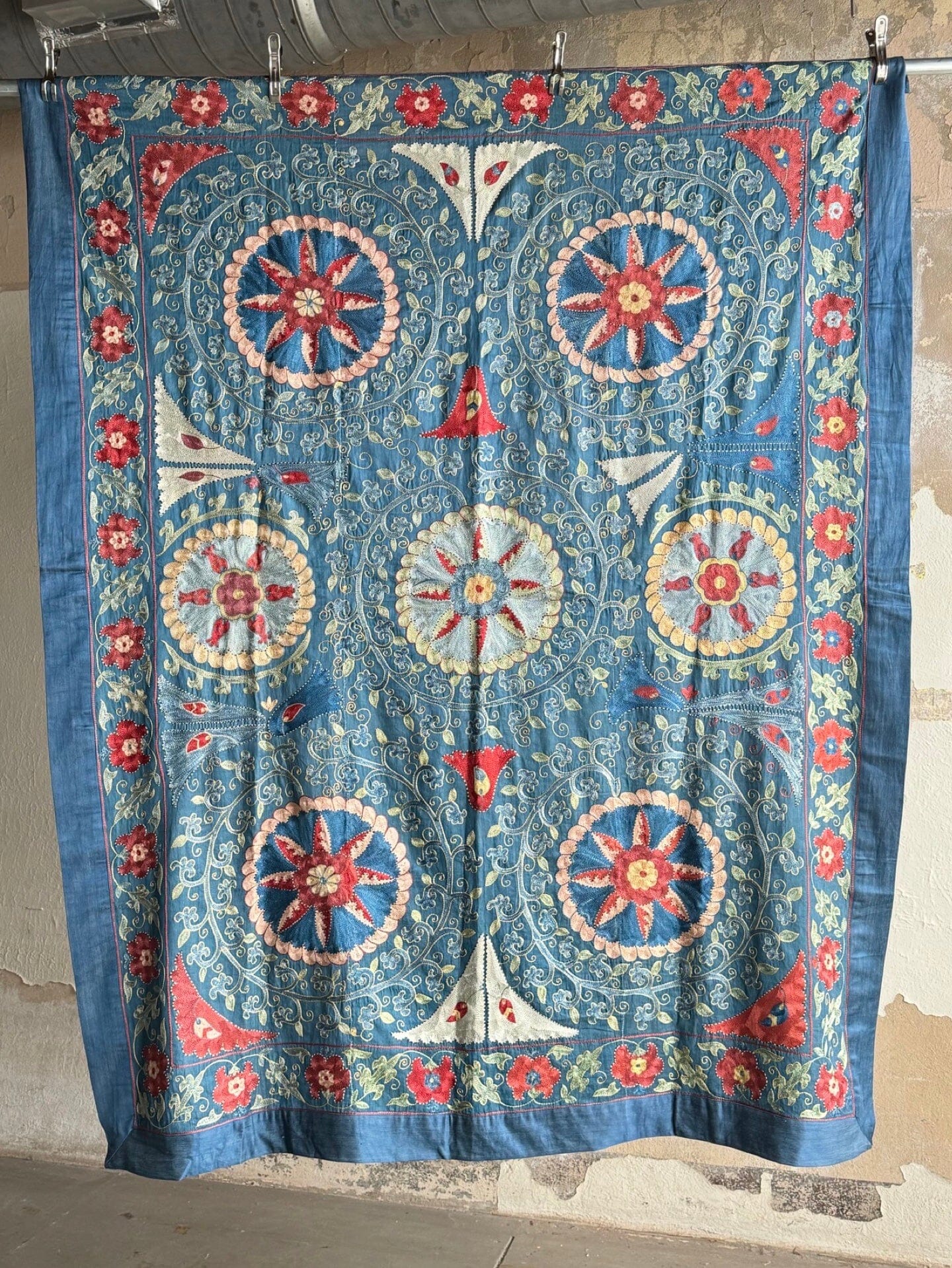 Hand Stitched Suzani (CSSU082424 | 63 x 80") Suzani Aziz Suzani
