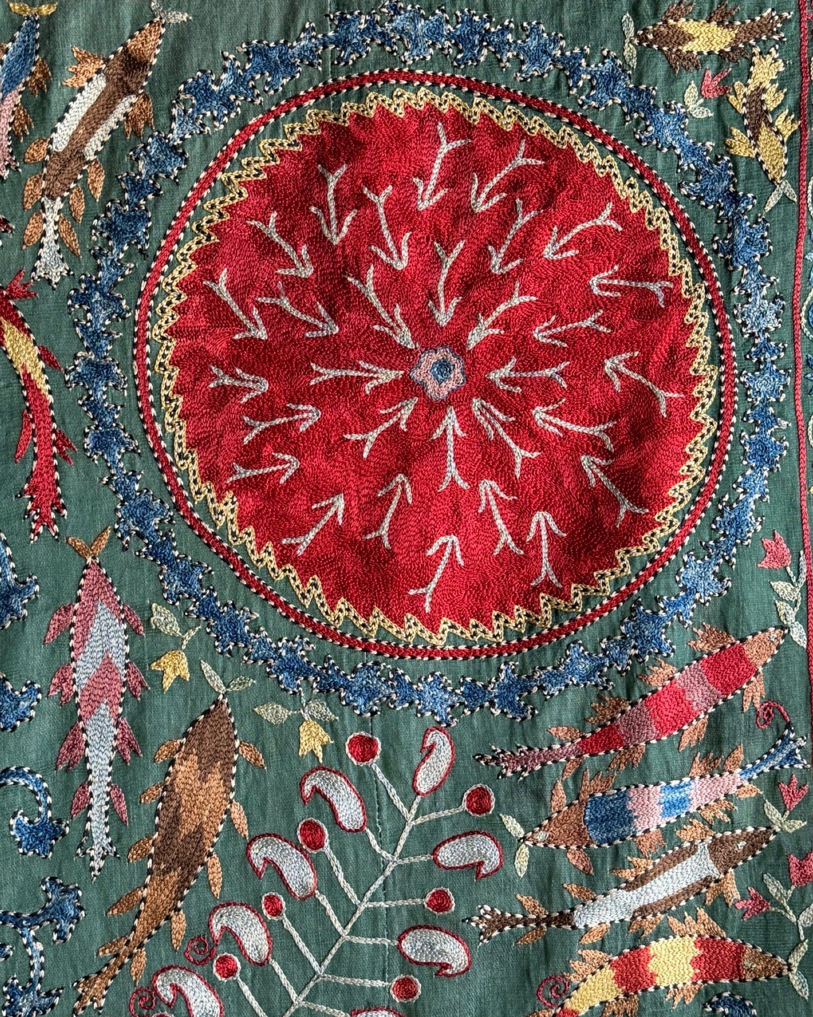 Hand Stitched Suzani (CSSU082524 | 63 x 82") Suzani Aziz Suzani