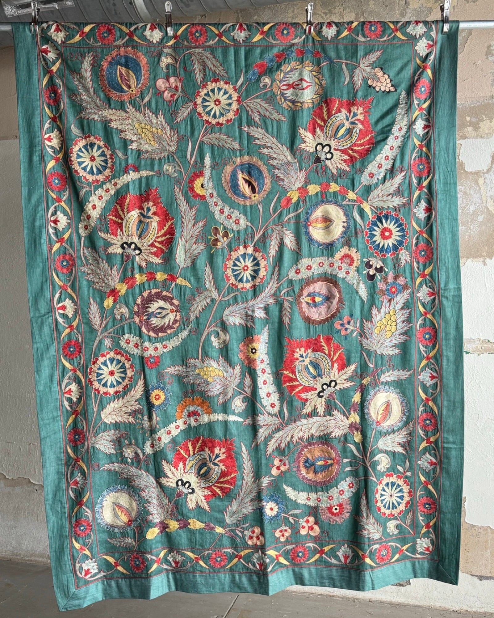 Hand Stitched Suzani (CSSU082624 | 63 x 86") Suzani Aziz Suzani
