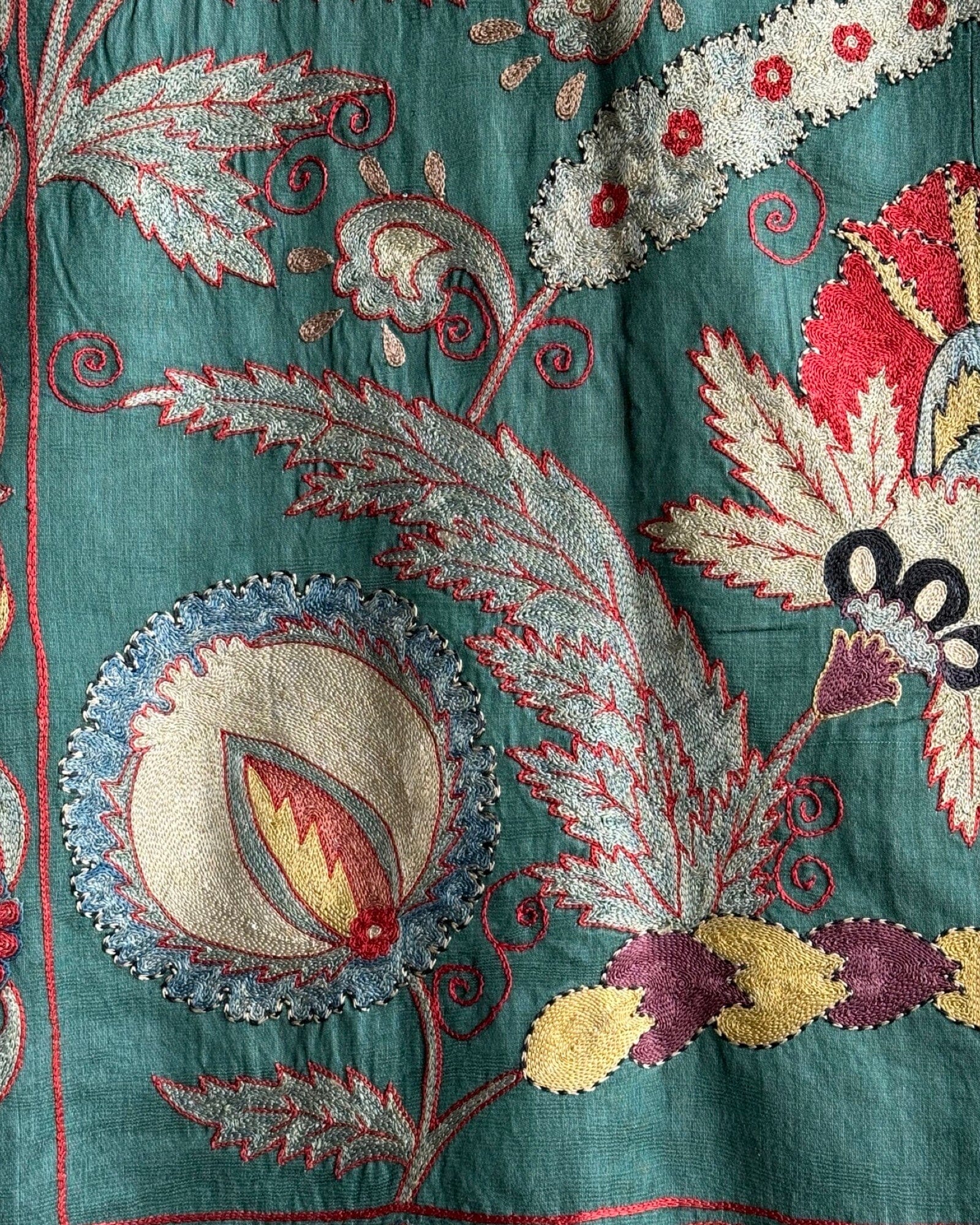 Hand Stitched Suzani (CSSU082624 | 63 x 86") Suzani Aziz Suzani