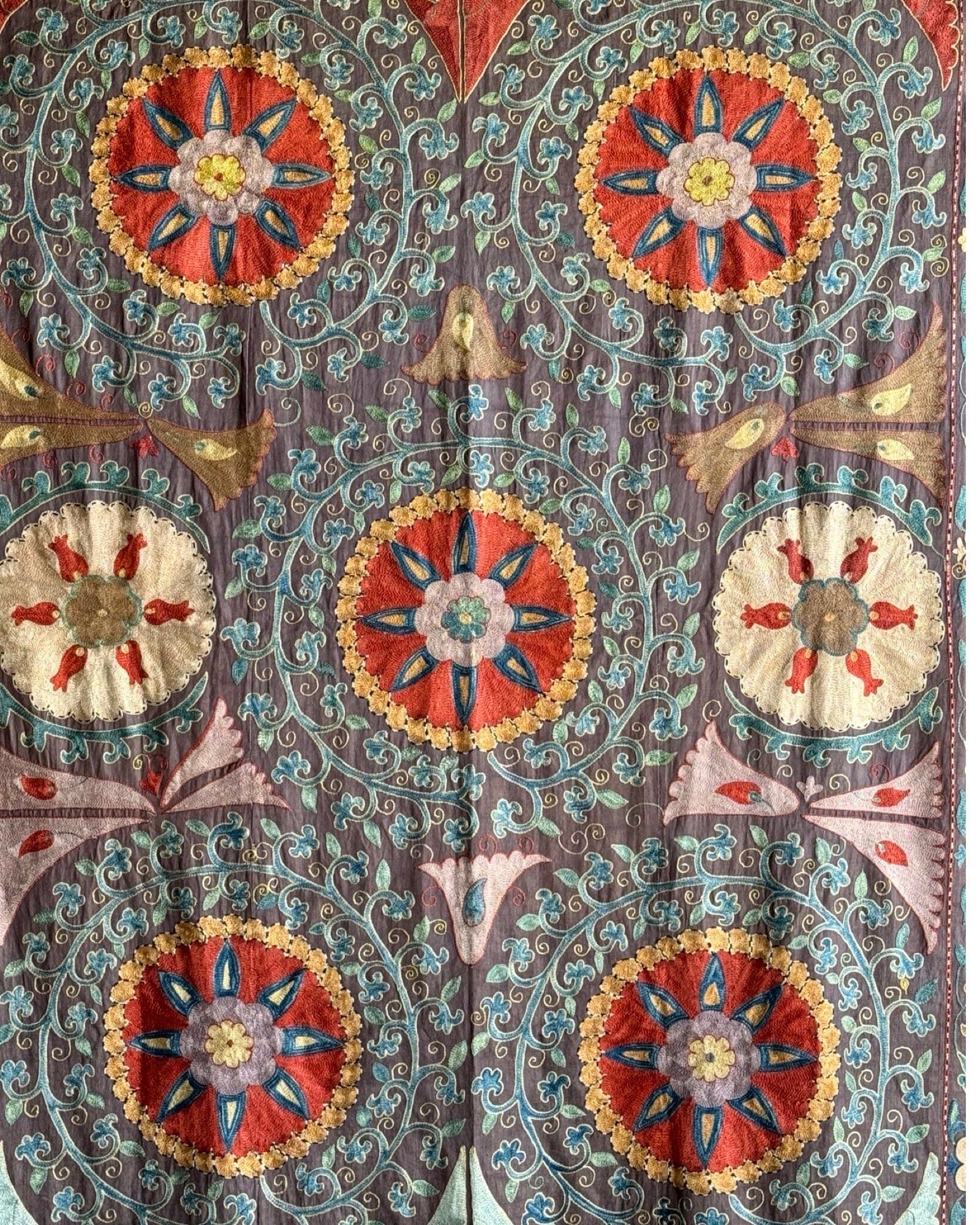 Hand Stitched Suzani (CSSU082724 | 63 x 82") Suzani Aziz Suzani