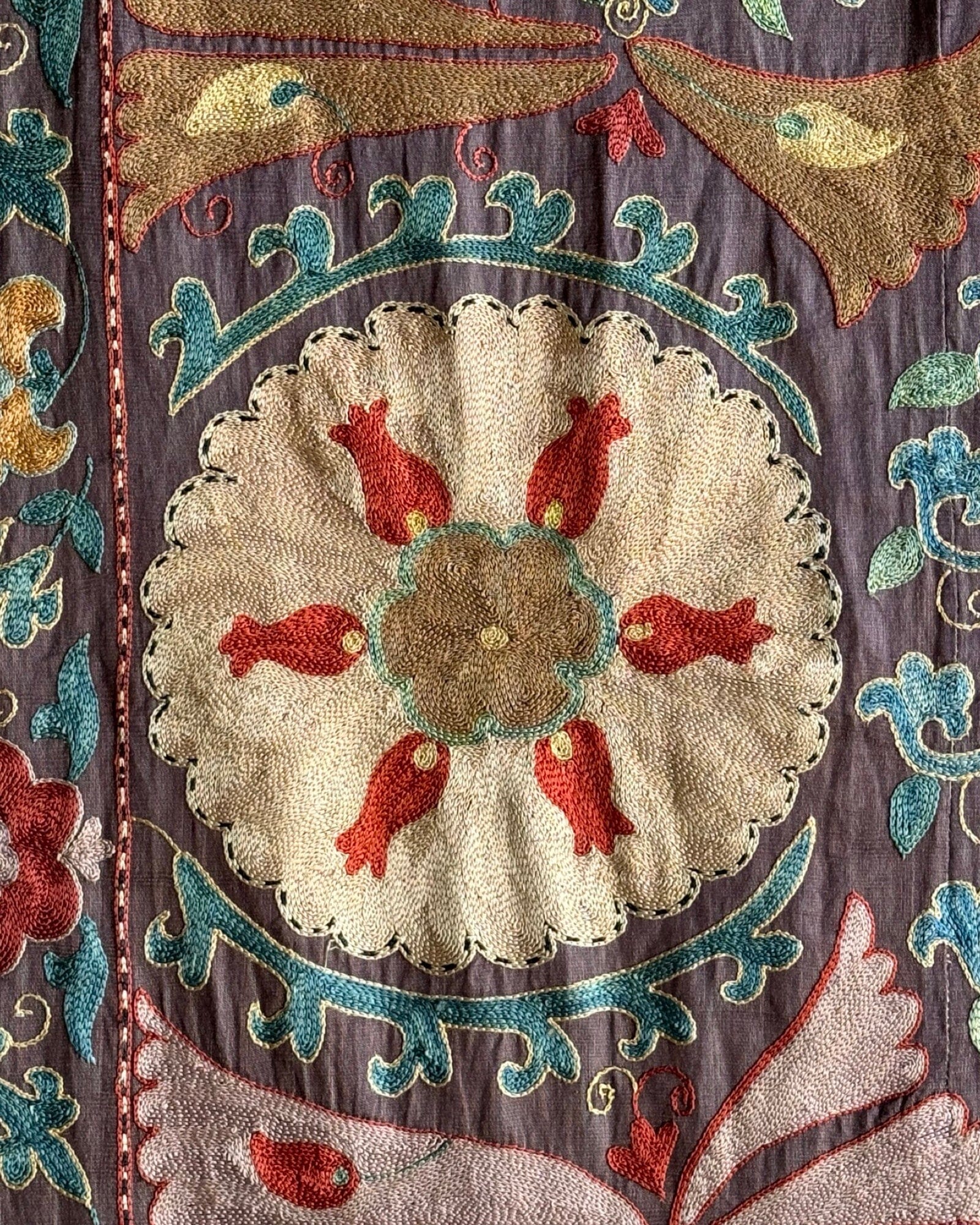 Hand Stitched Suzani (CSSU082724 | 63 x 82") Suzani Aziz Suzani