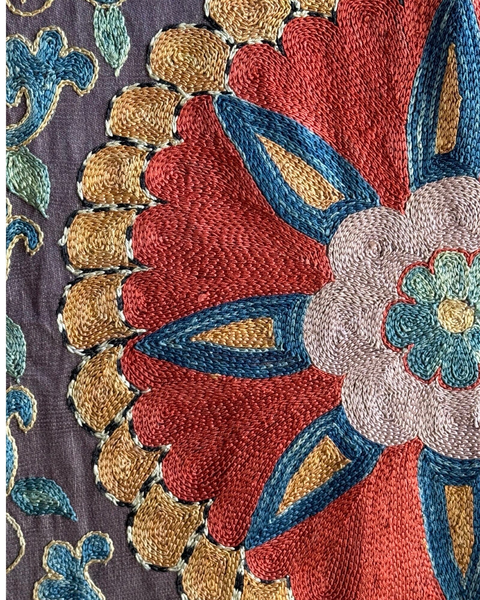 Hand Stitched Suzani (CSSU082724 | 63 x 82") Suzani Aziz Suzani
