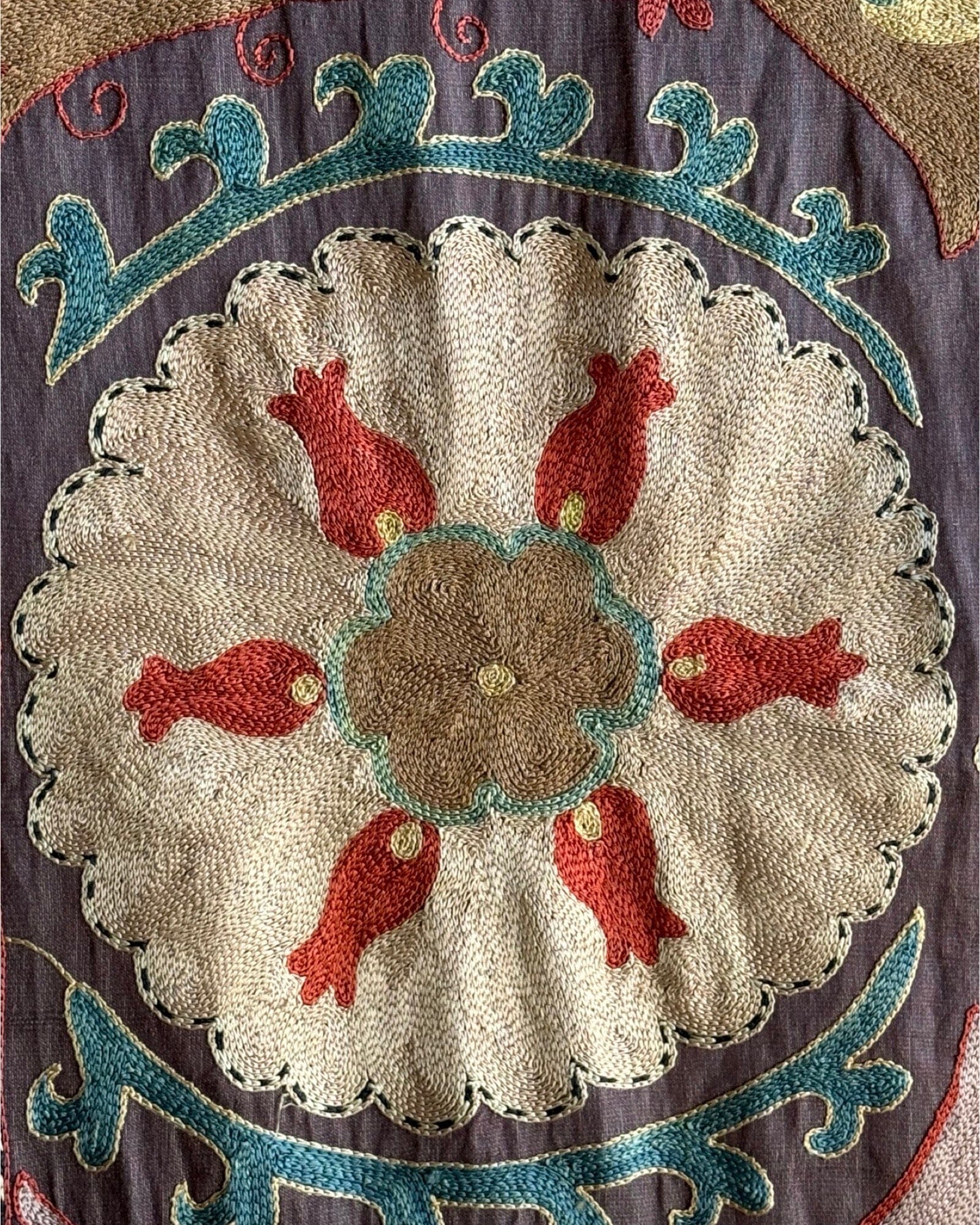 Hand Stitched Suzani (CSSU082724 | 63 x 82") Suzani Aziz Suzani