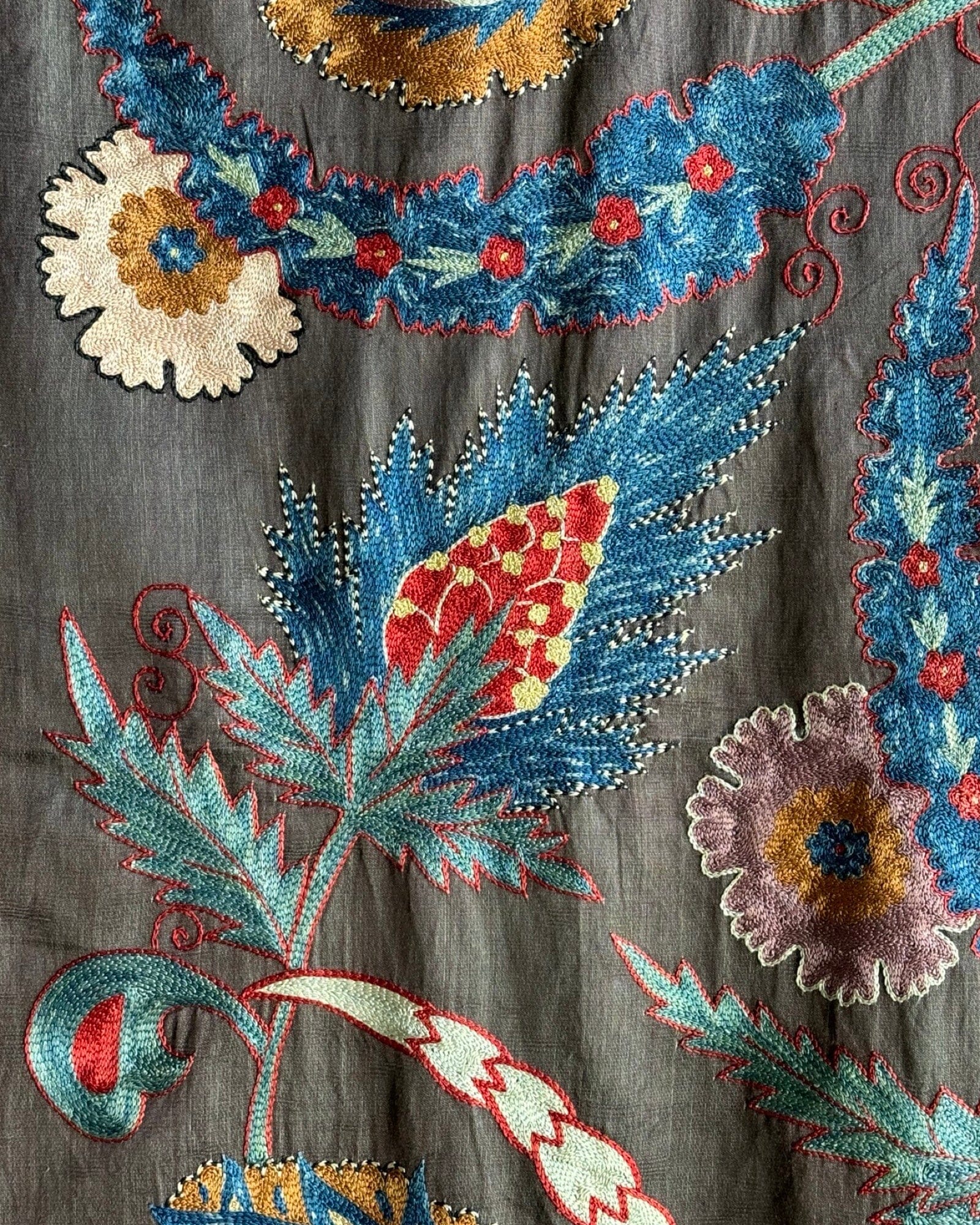 Hand Stitched Suzani (CSSU082824 | 63 x 86") Suzani Aziz Suzani