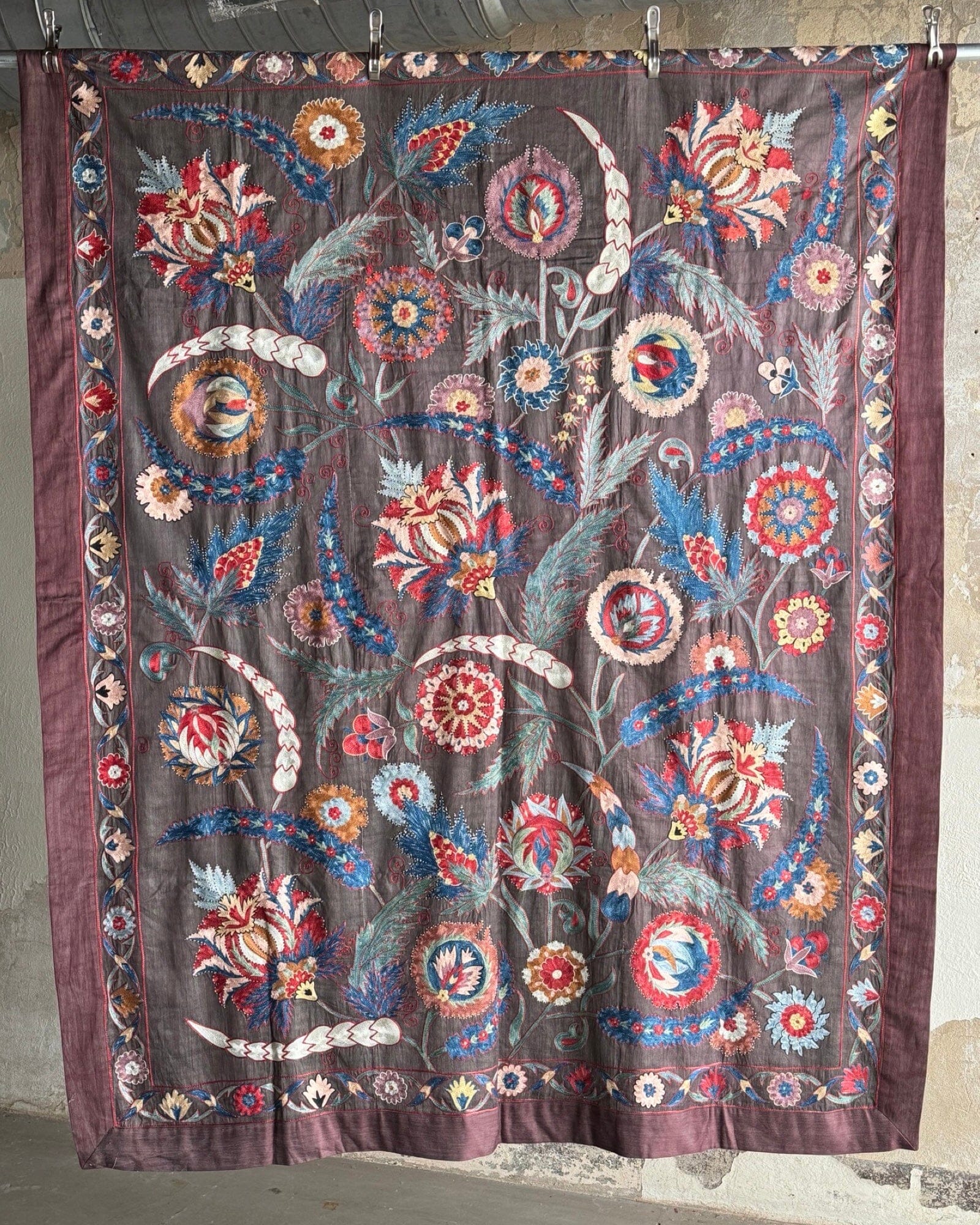 Hand Stitched Suzani (CSSU082824 | 63 x 86") Suzani Aziz Suzani