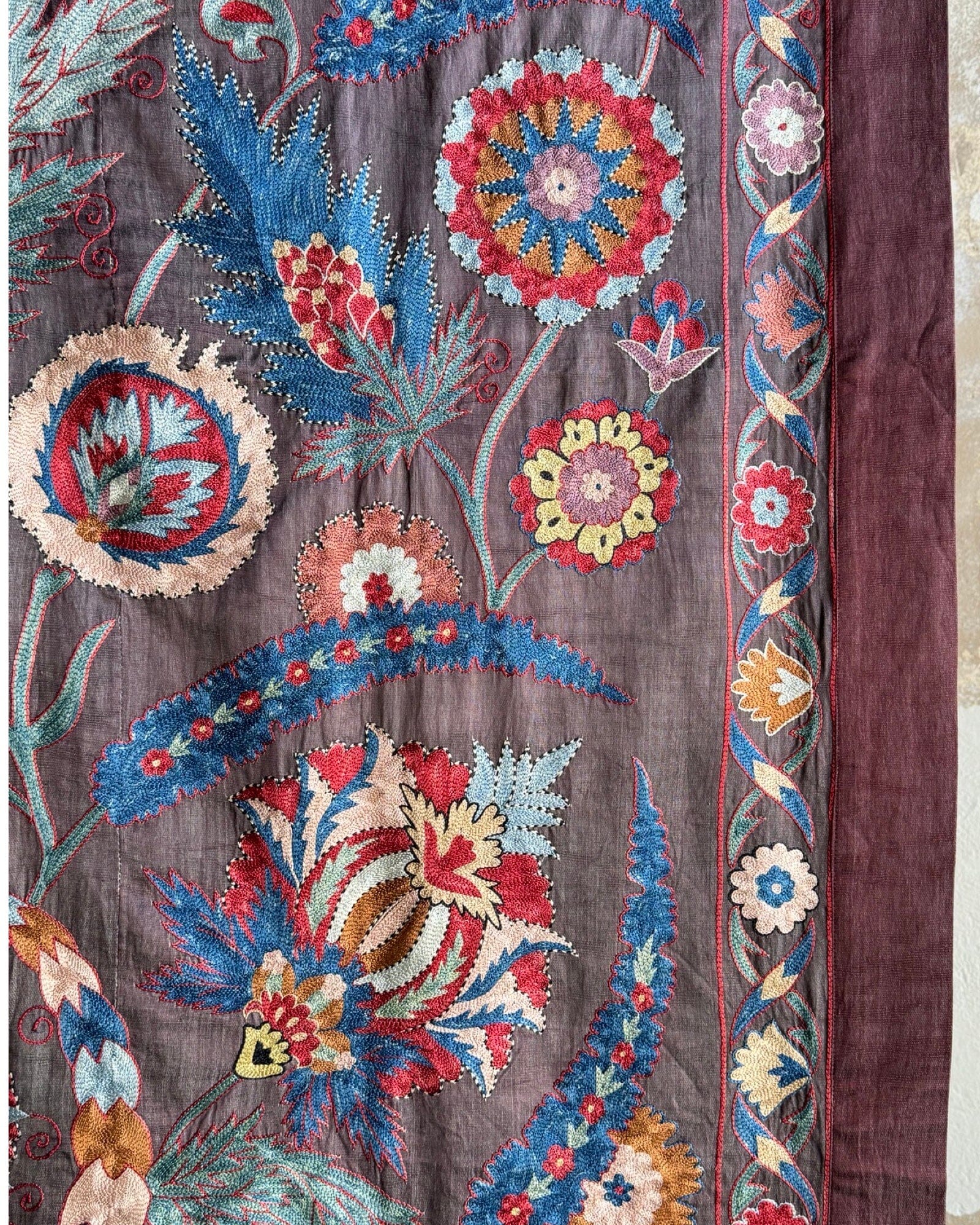 Hand Stitched Suzani (CSSU082824 | 63 x 86") Suzani Aziz Suzani