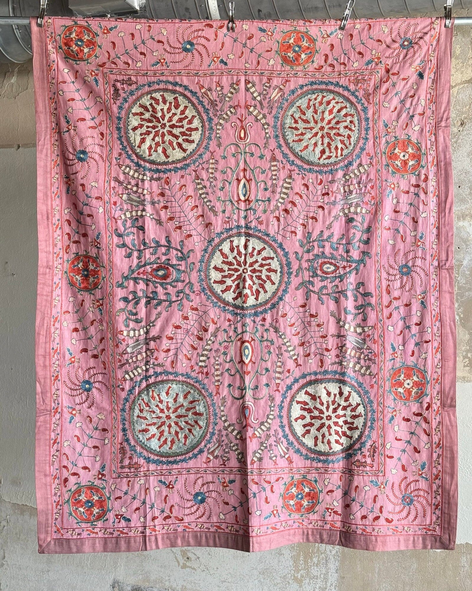 Hand Stitched Suzani (CSSU083124 | 63 x 82") Suzani Aziz Suzani
