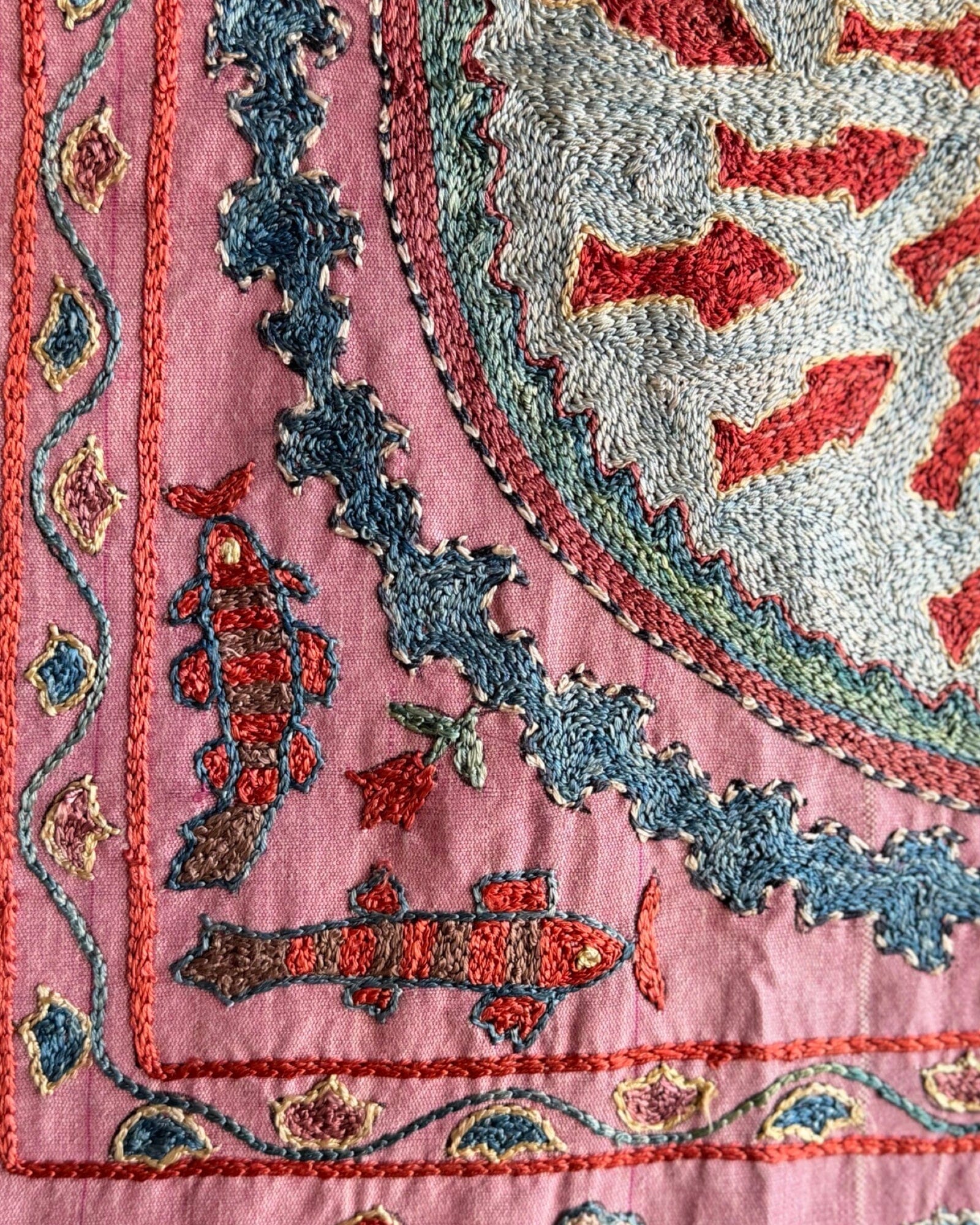 Hand Stitched Suzani (CSSU083124 | 63 x 82") Suzani Aziz Suzani
