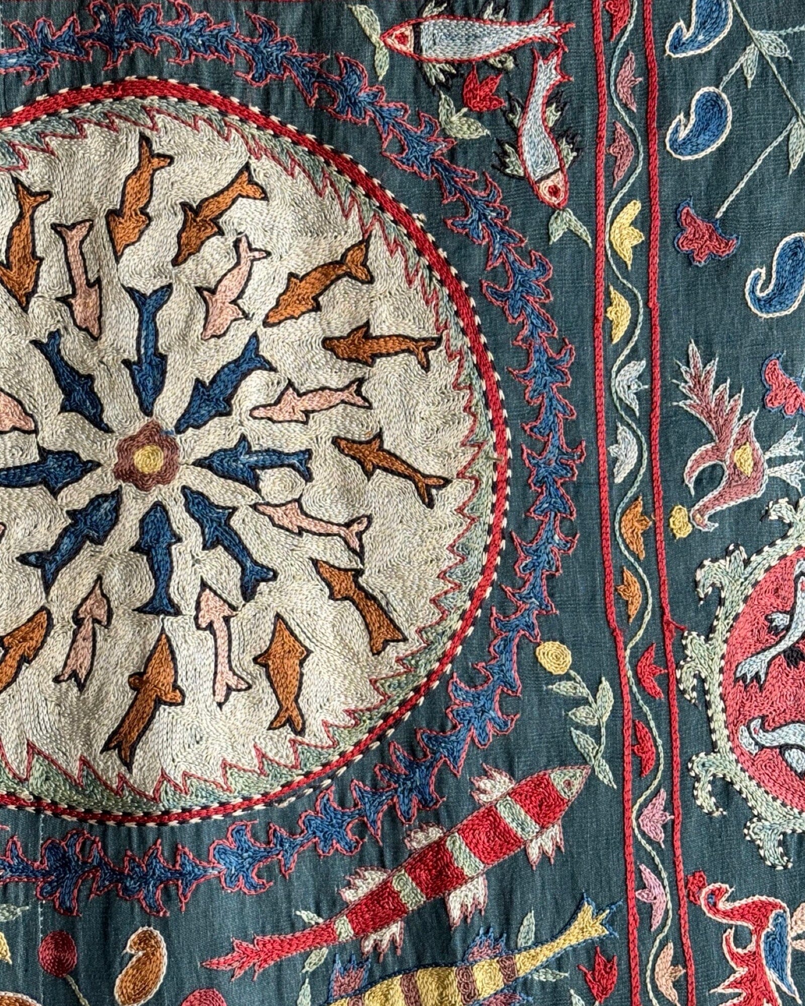 Hand Stitched Suzani (CSSU083424 | 63 x 82") Suzani Aziz Suzani