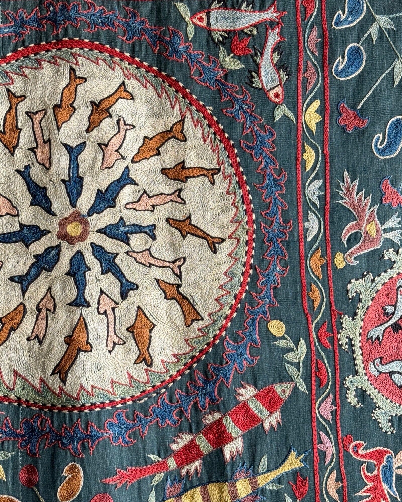 Hand Stitched Suzani (CSSU083424 | 63 x 82") Suzani Aziz Suzani