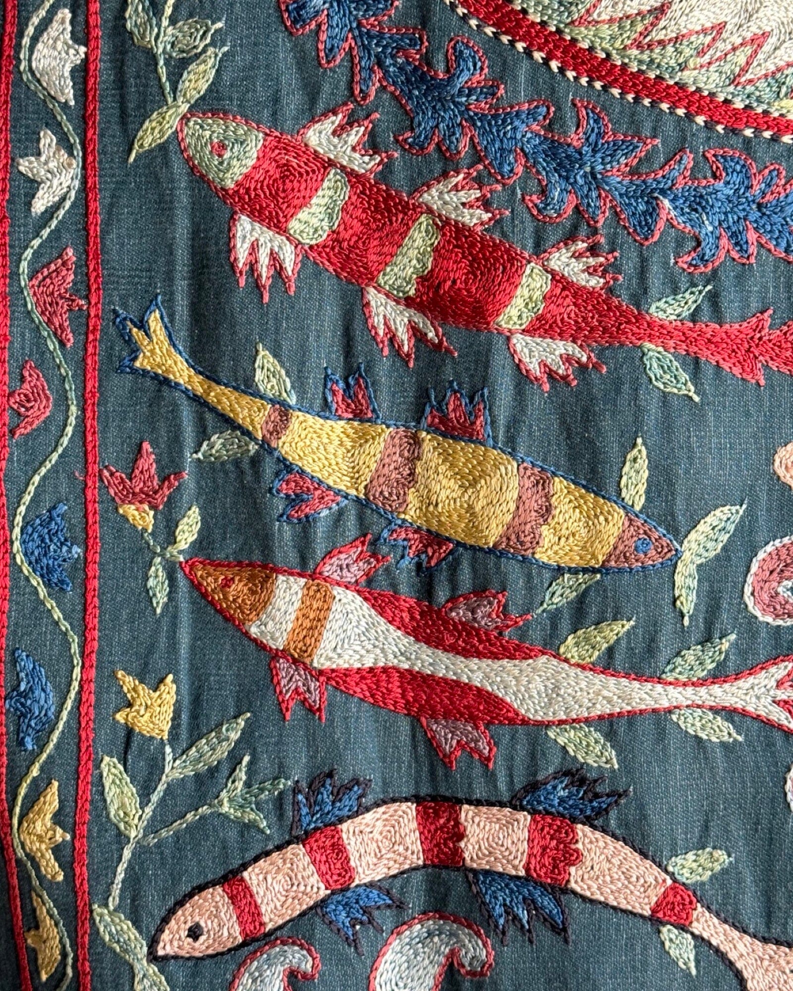 Hand Stitched Suzani (CSSU083424 | 63 x 82") Suzani Aziz Suzani