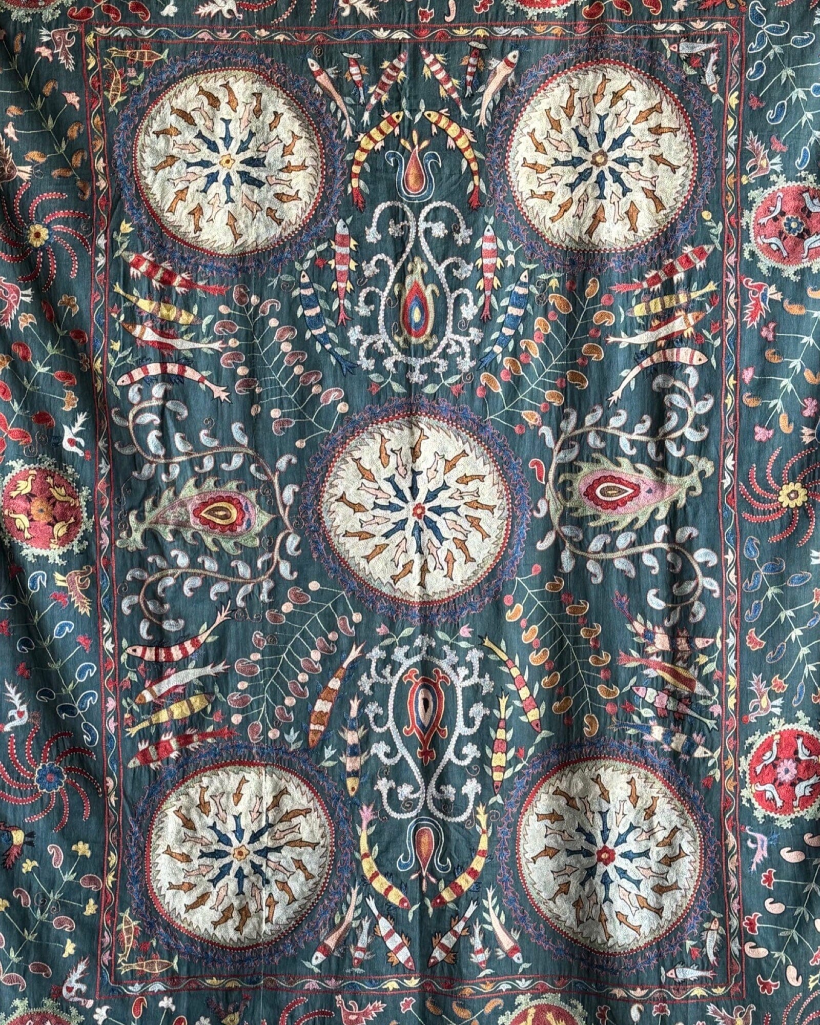 Hand Stitched Suzani (CSSU083424 | 63 x 82") Suzani Aziz Suzani