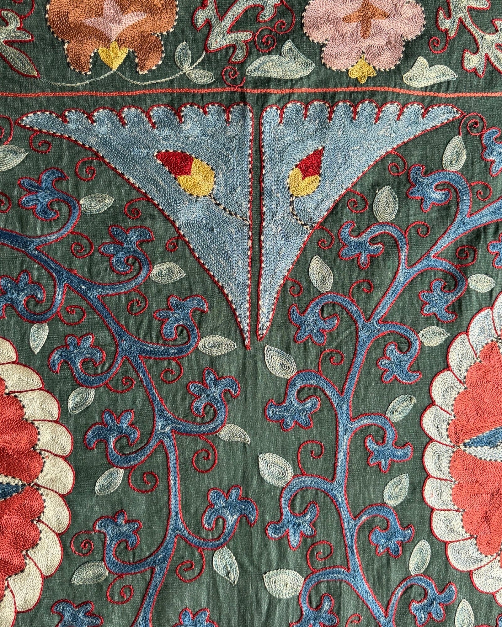 Hand Stitched Suzani (CSSU083624 | 63 x 80") Suzani Aziz Suzani