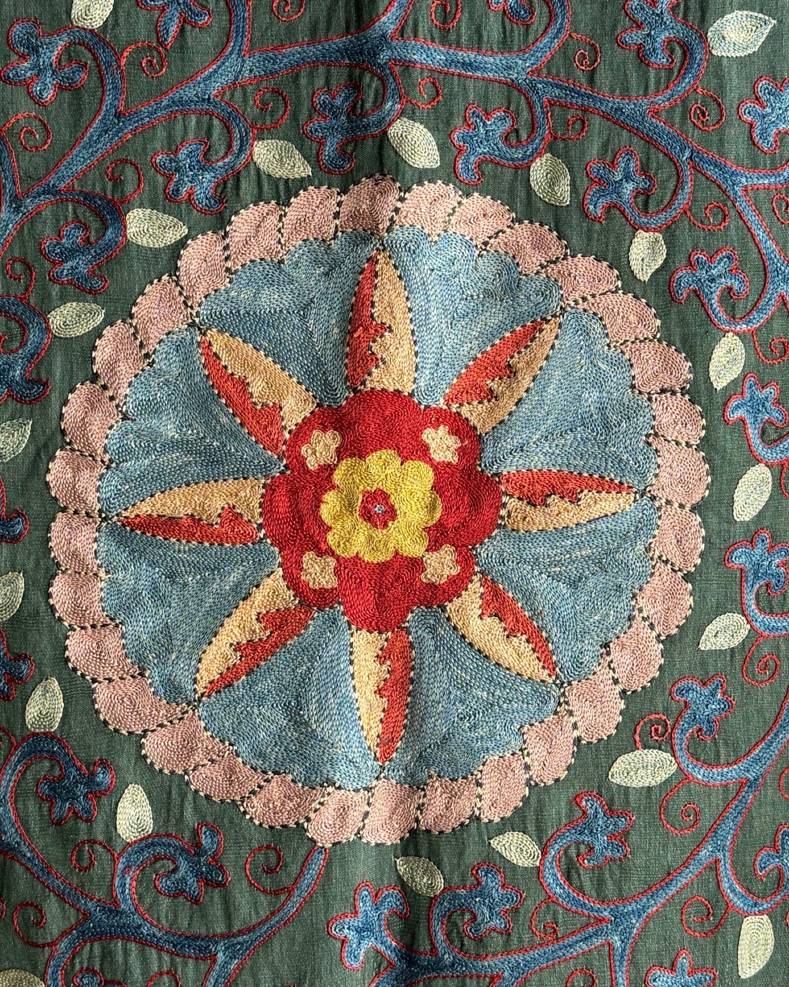 Hand Stitched Suzani (CSSU083624 | 63 x 80") Suzani Aziz Suzani