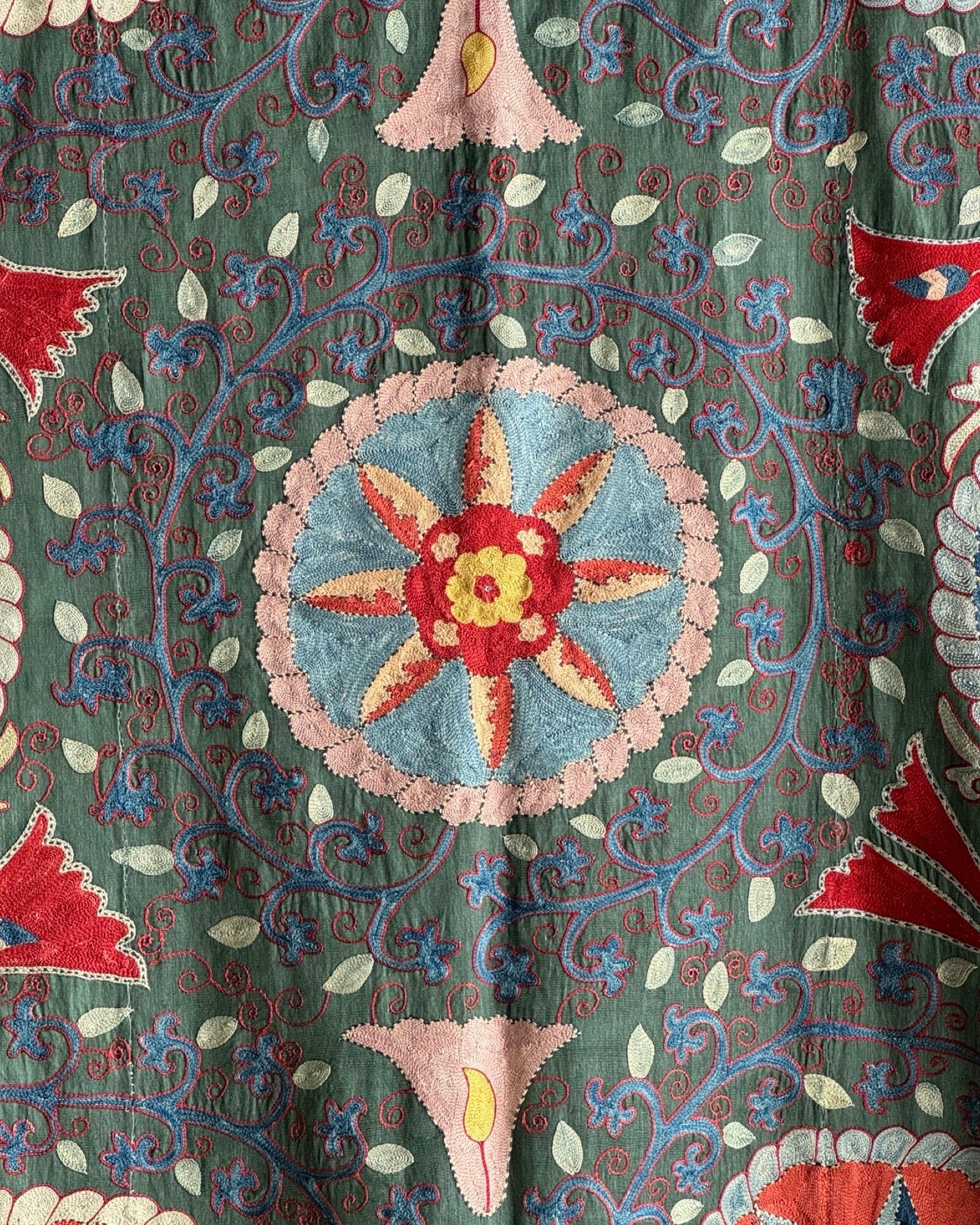 Hand Stitched Suzani (CSSU083624 | 63 x 80") Suzani Aziz Suzani