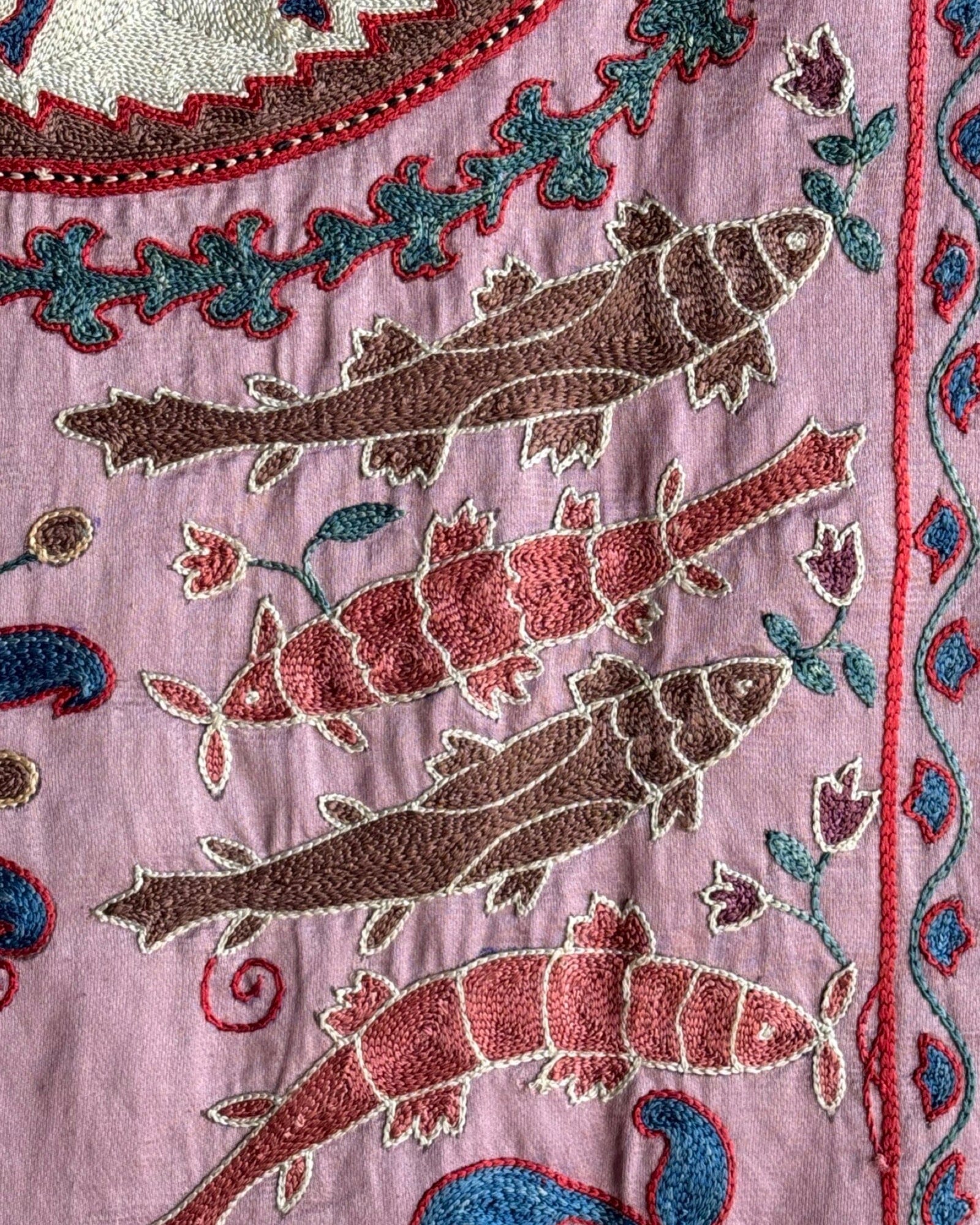 Hand Stitched Suzani (CSSU083724 | 63 x 82") Suzani Aziz Suzani