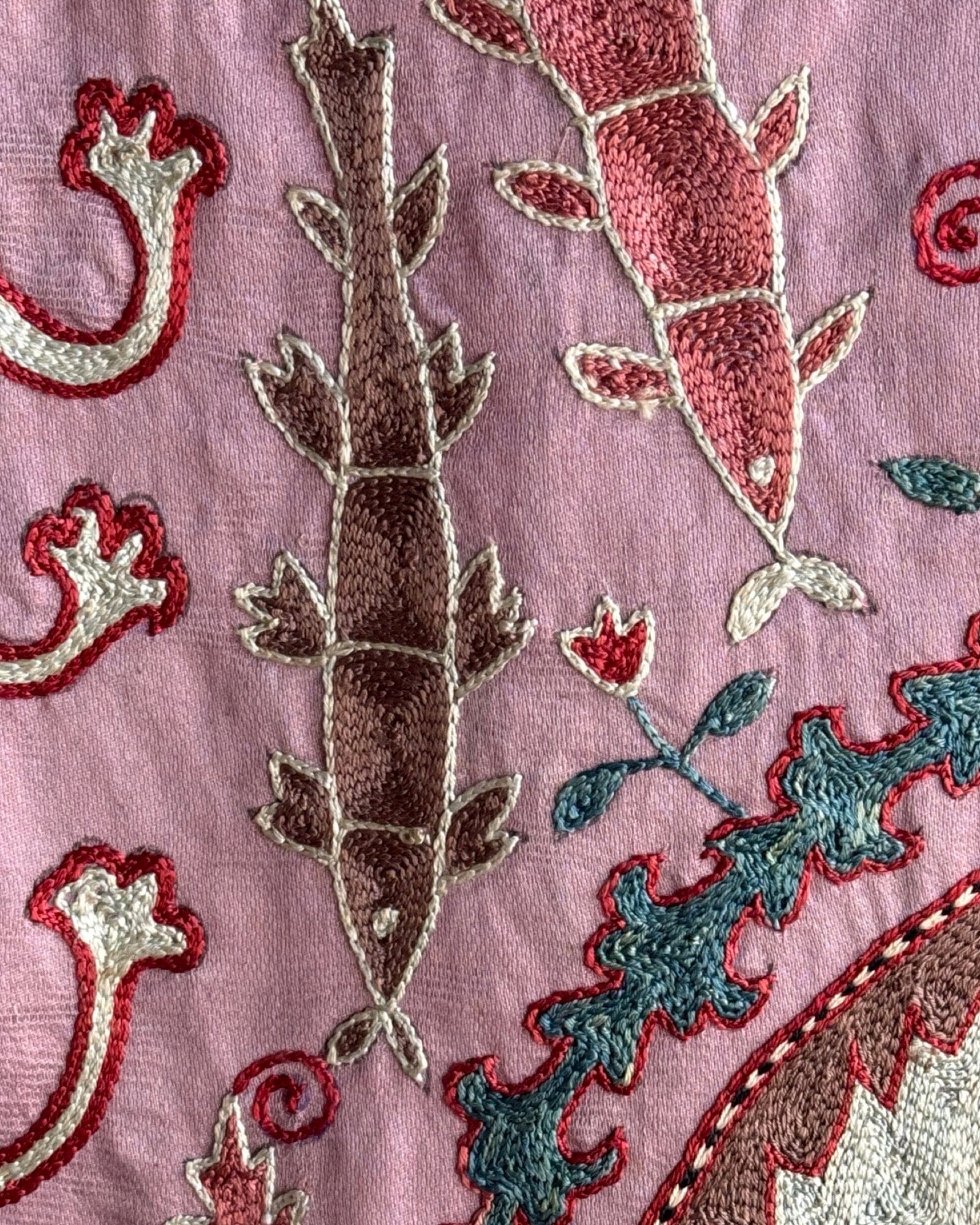 Hand Stitched Suzani (CSSU083724 | 63 x 82") Suzani Aziz Suzani