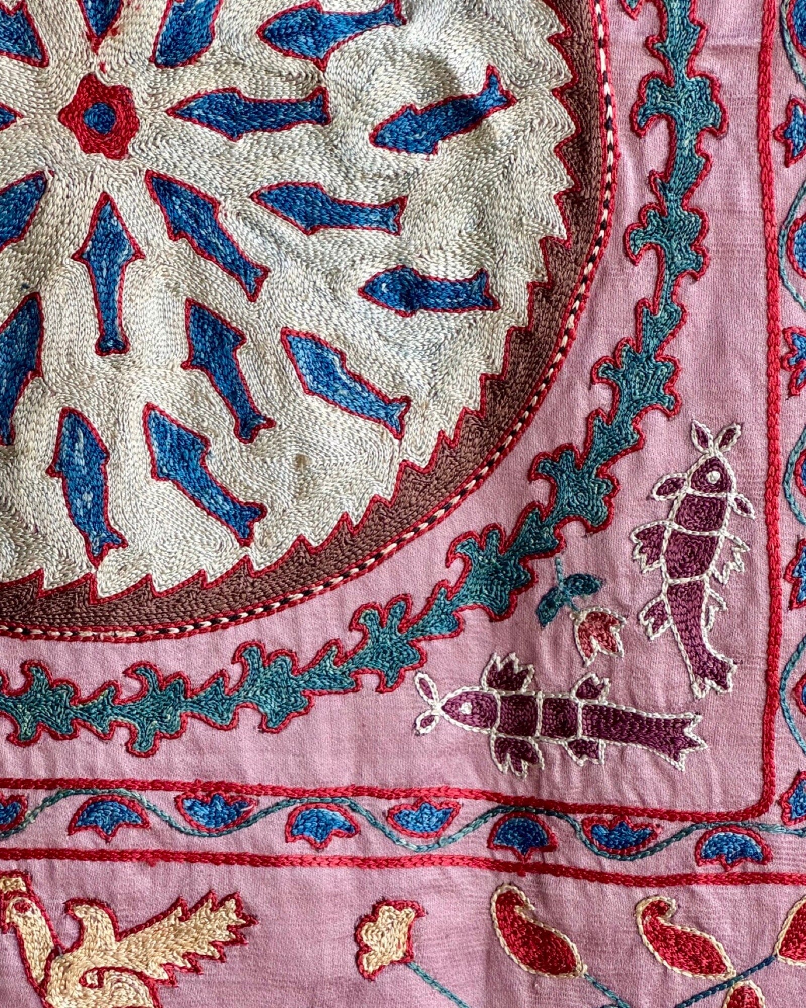 Hand Stitched Suzani (CSSU083724 | 63 x 82") Suzani Aziz Suzani