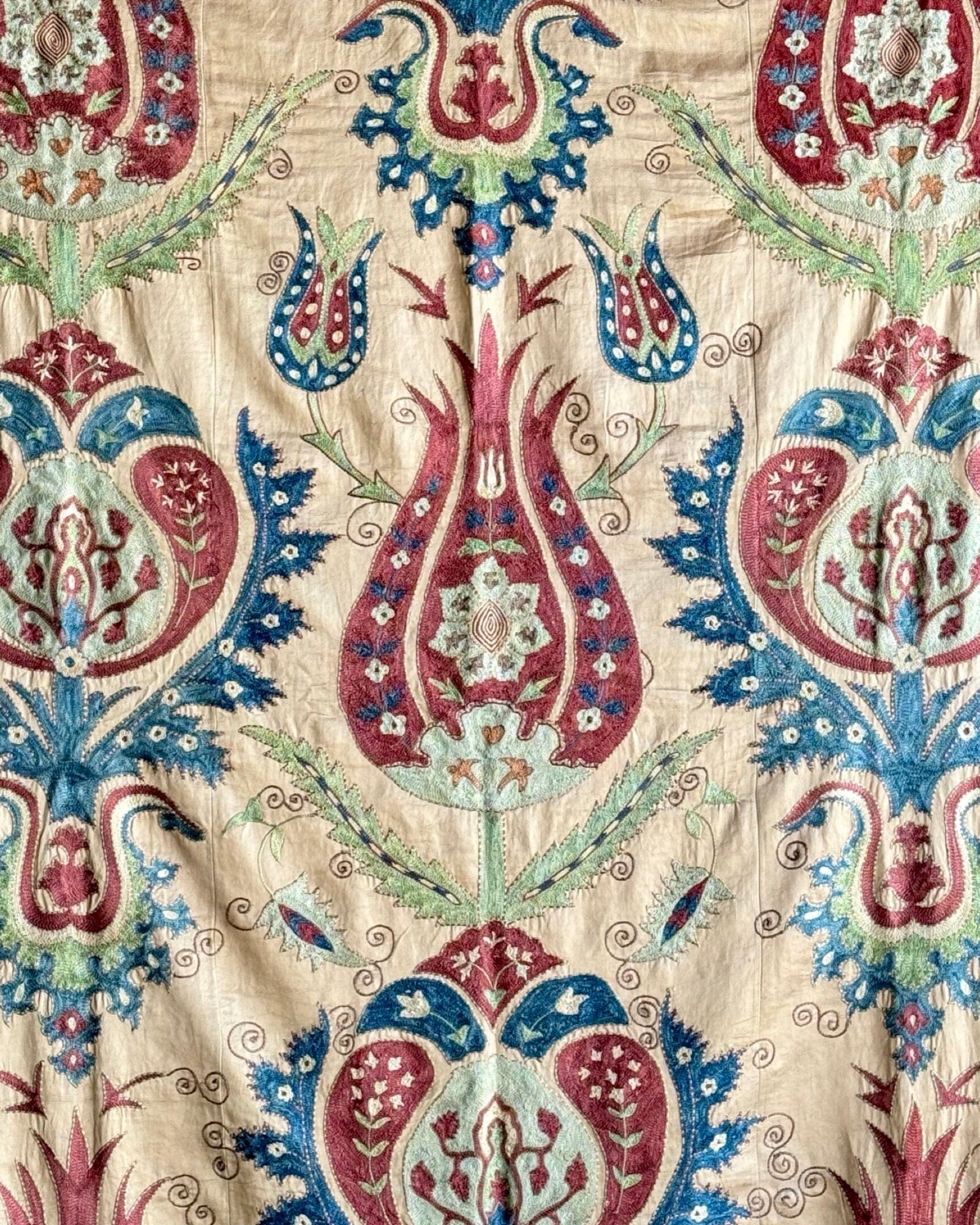 Hand Stitched Suzani (CSSU083824 | 64 x 88") Suzani Aziz Suzani