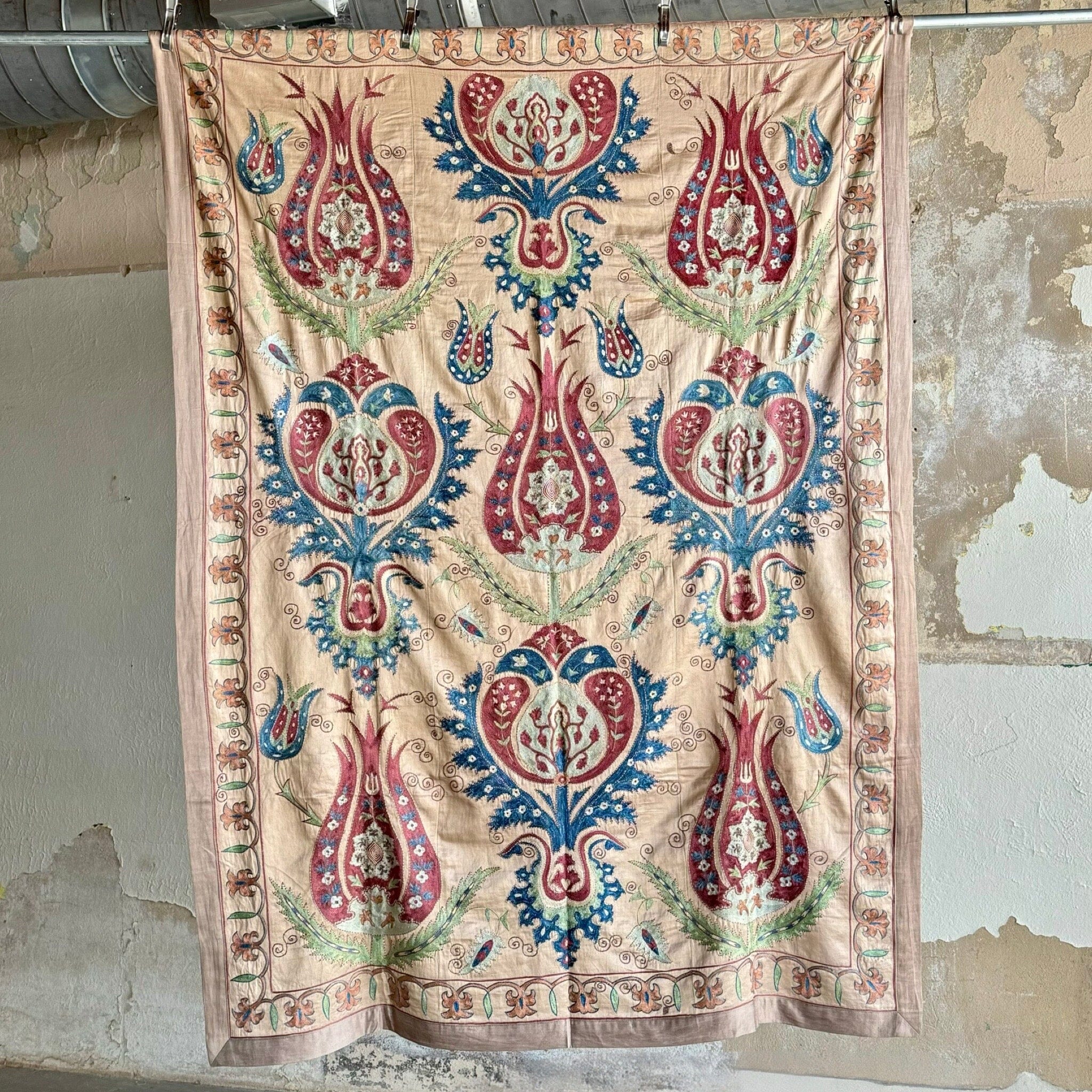 Hand Stitched Suzani (CSSU083824 | 64 x 88") Suzani Aziz Suzani