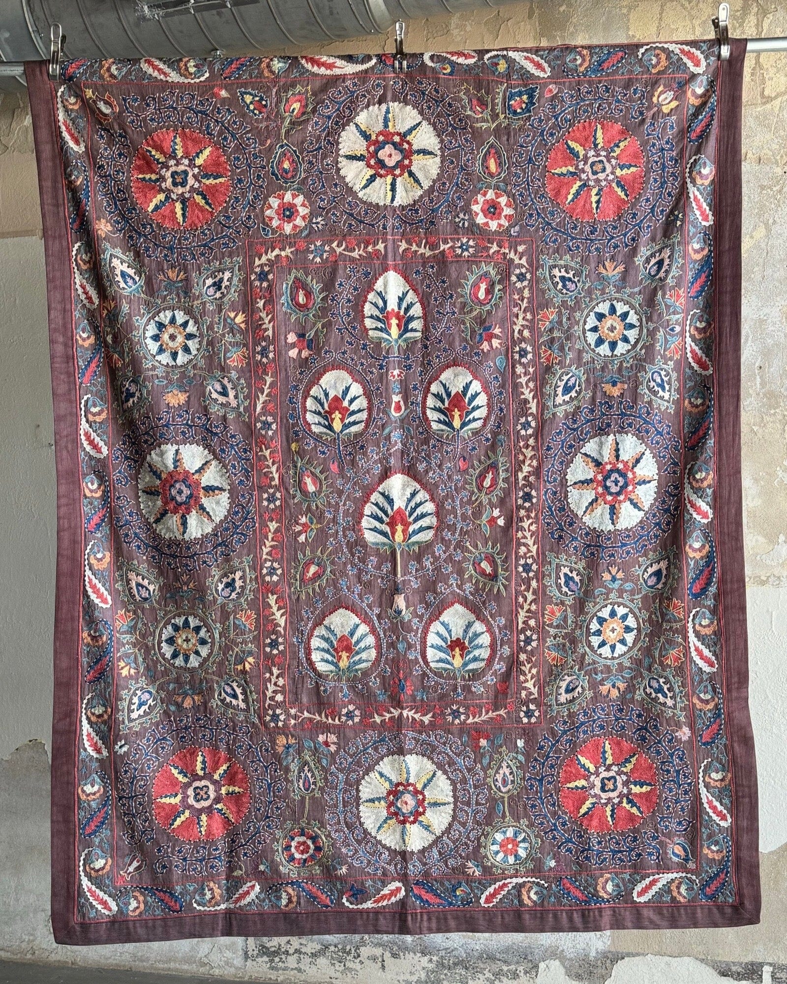 Hand Stitched Suzani (CSSU084024 | 64x80") Suzani Aziz Suzani