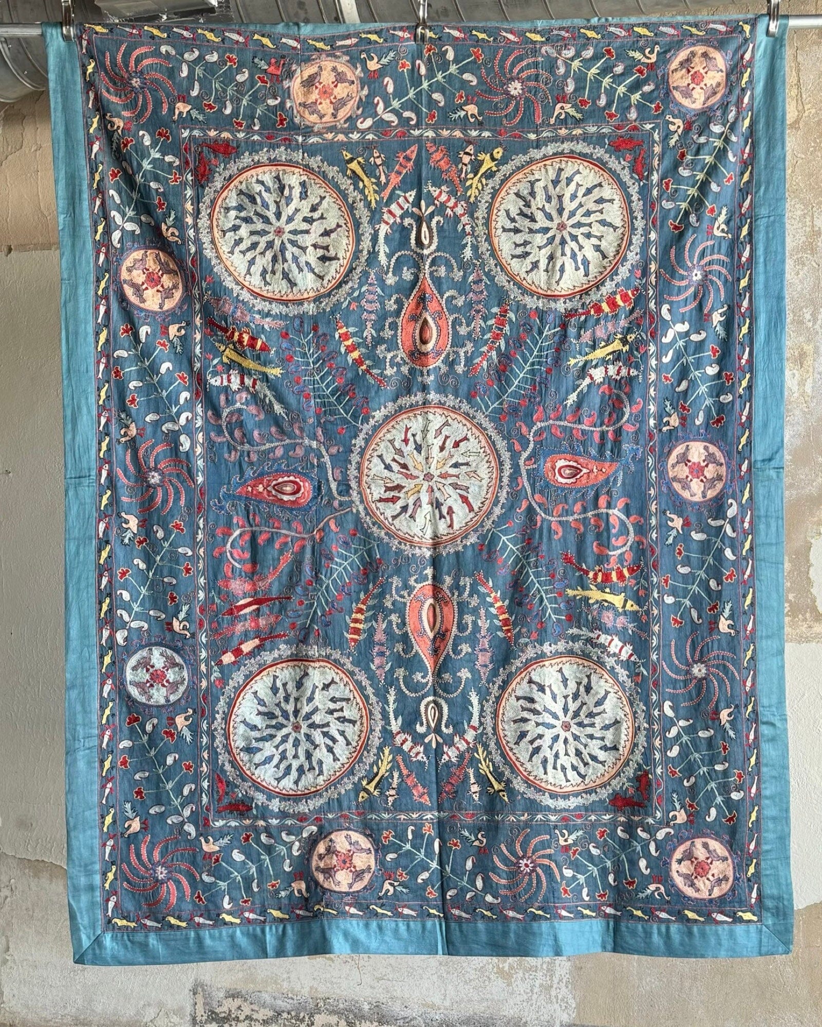 Hand Stitched Suzani (CSSU084324 | 63 x 82") Suzani Aziz Suzani