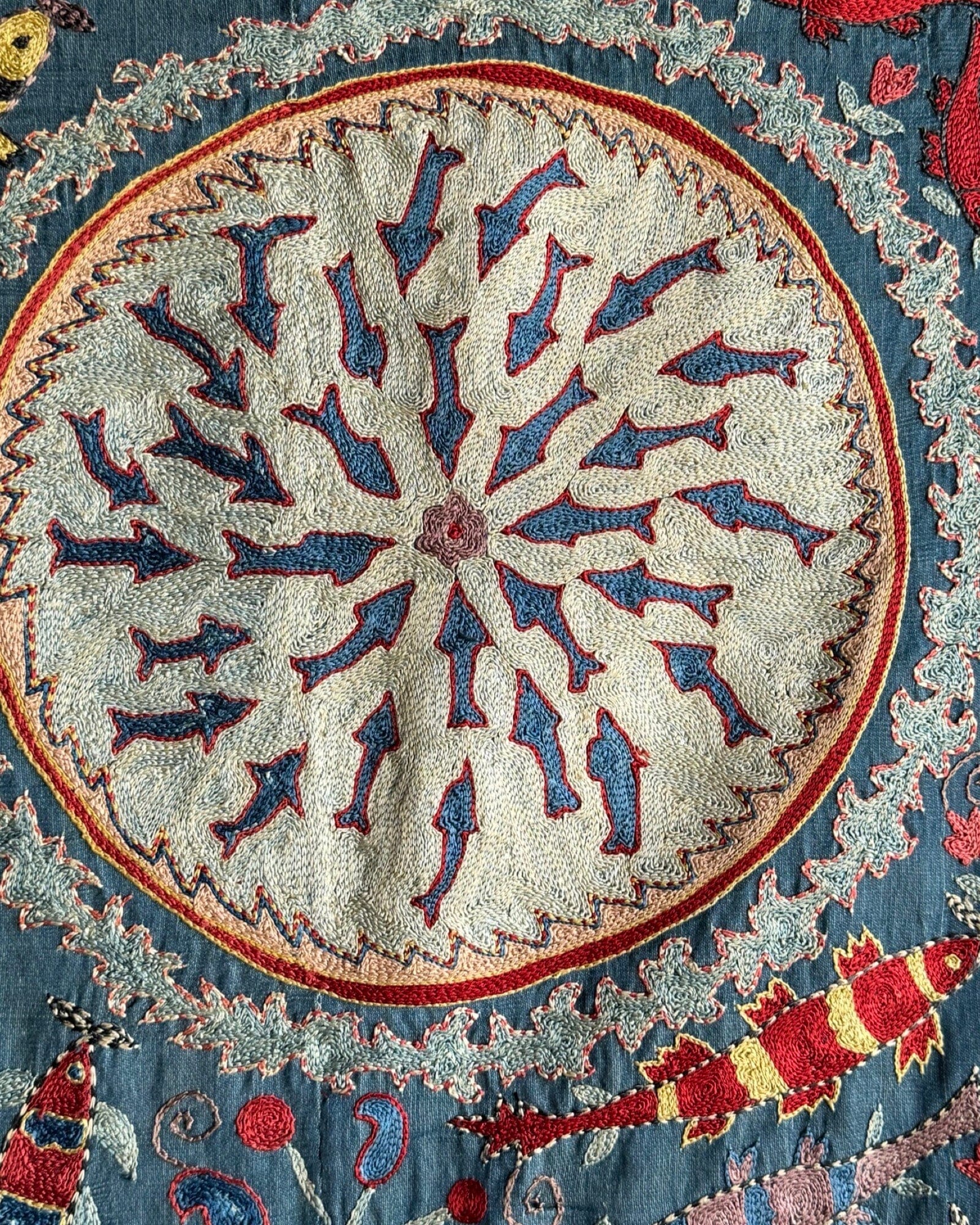 Hand Stitched Suzani (CSSU084324 | 63 x 82") Suzani Aziz Suzani
