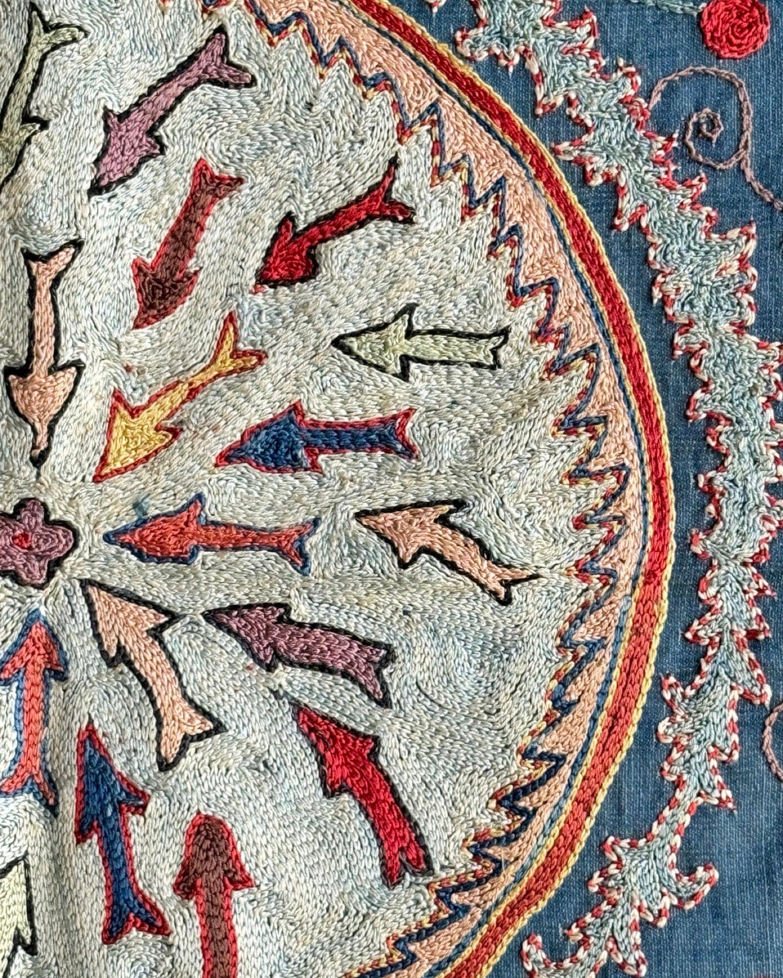 Hand Stitched Suzani (CSSU084324 | 63 x 82") Suzani Aziz Suzani