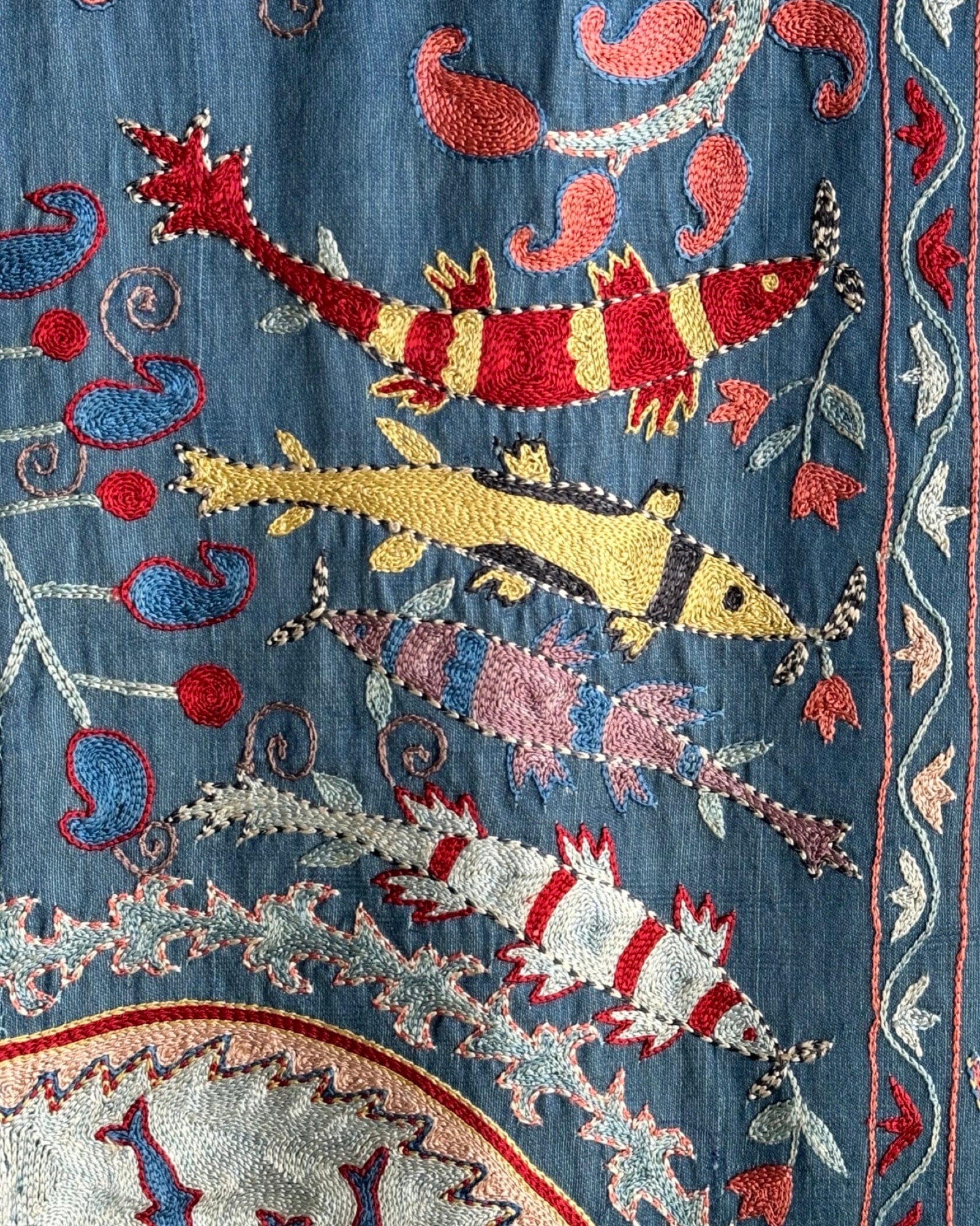 Hand Stitched Suzani (CSSU084324 | 63 x 82") Suzani Aziz Suzani