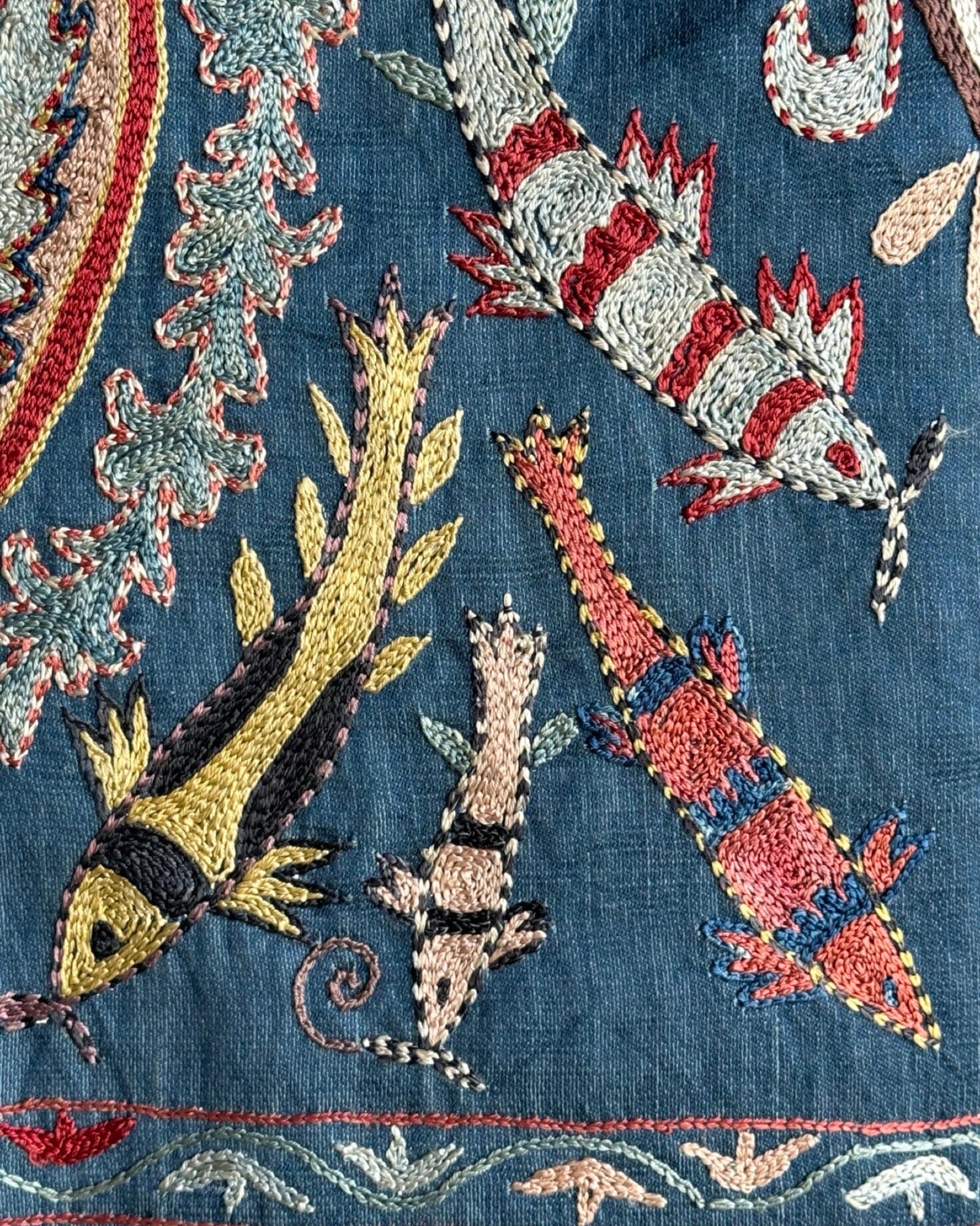 Hand Stitched Suzani (CSSU084324 | 63 x 82") Suzani Aziz Suzani