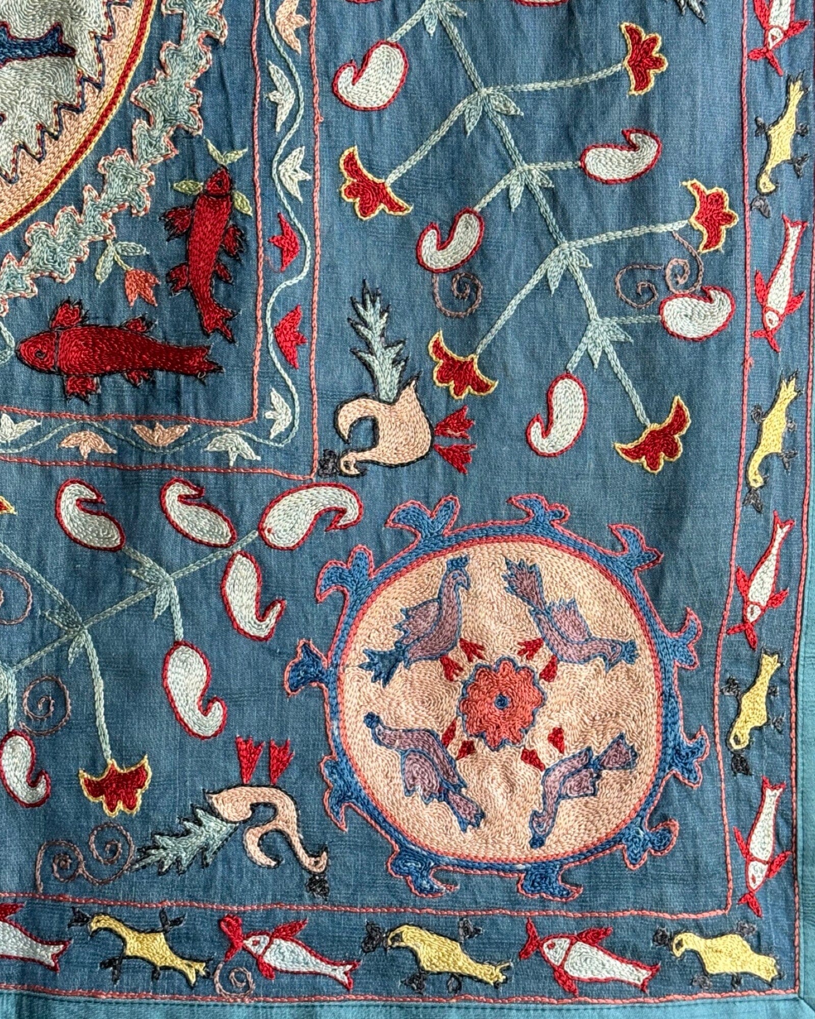 Hand Stitched Suzani (CSSU084324 | 63 x 82") Suzani Aziz Suzani