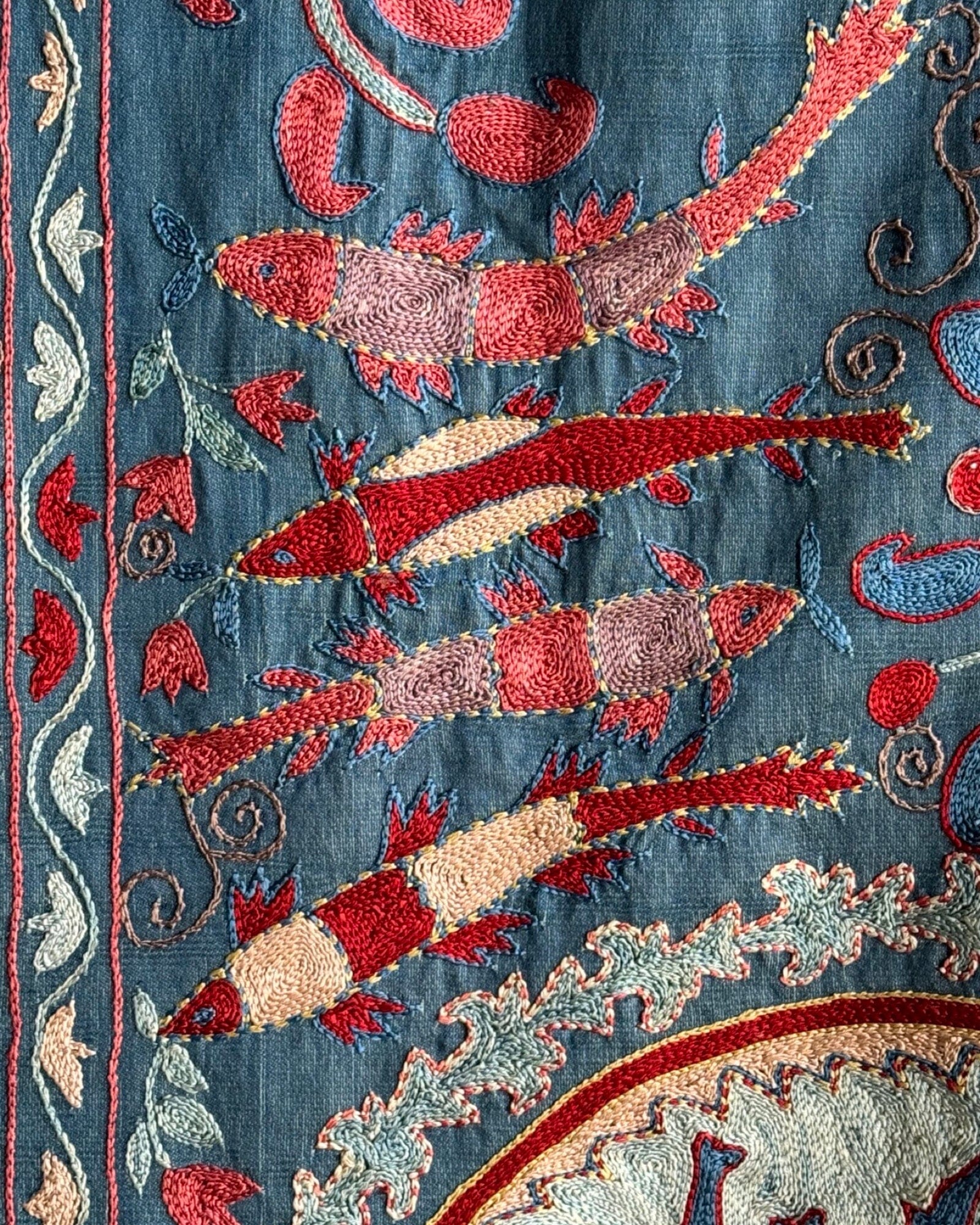 Hand Stitched Suzani (CSSU084324 | 63 x 82") Suzani Aziz Suzani