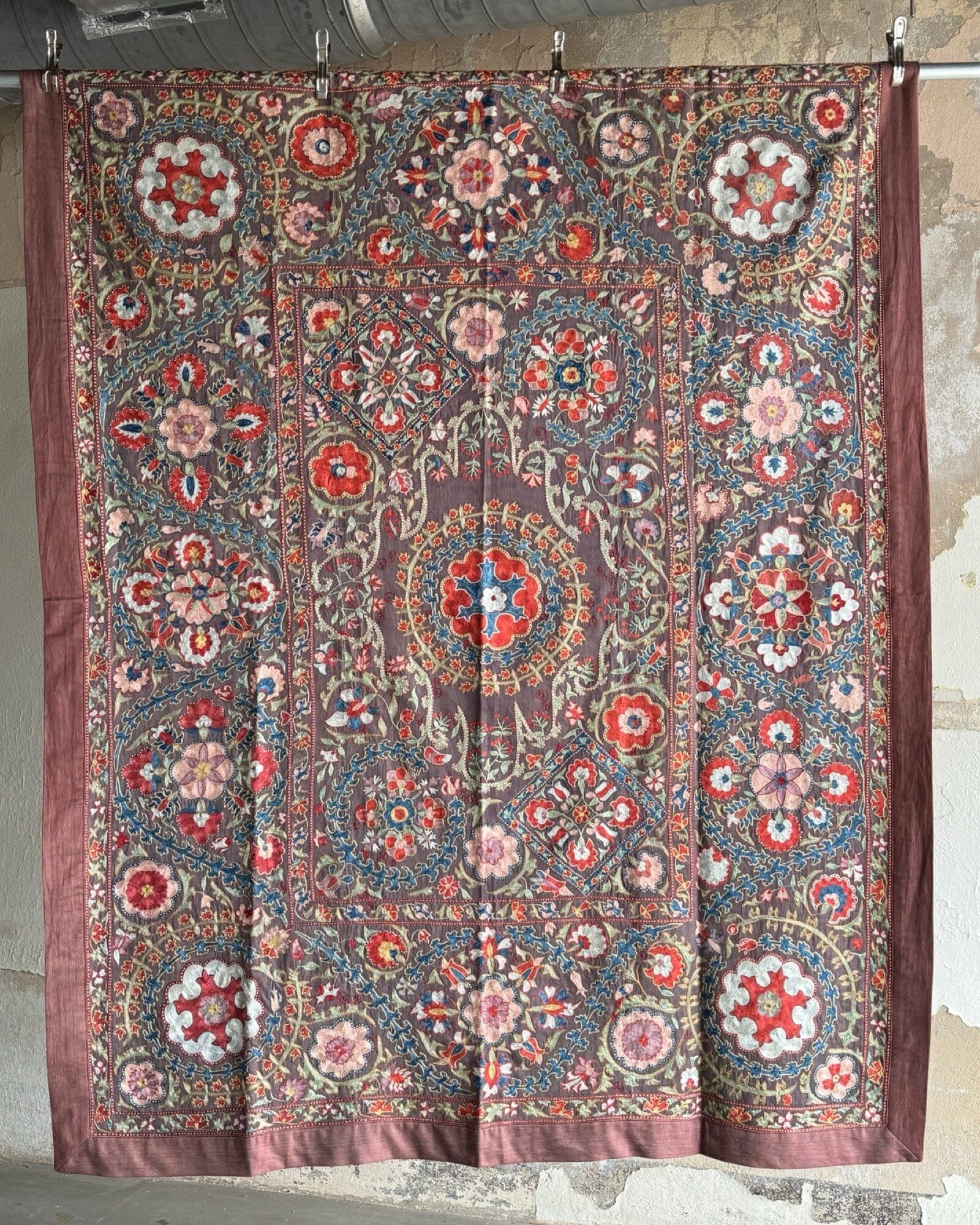 Hand Stitched Suzani (CSSU084424 | 64x79.5") Suzani Aziz Suzani
