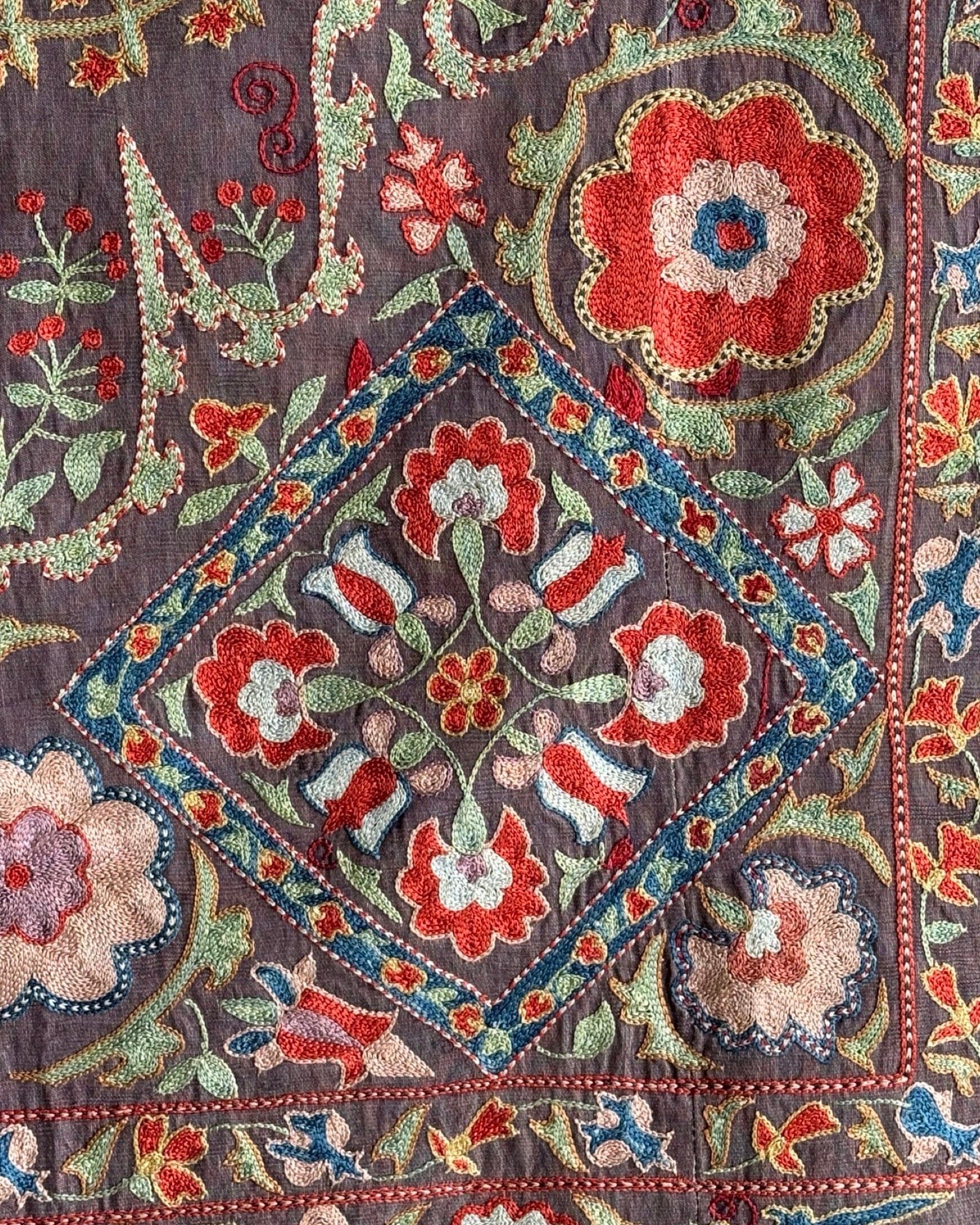 Hand Stitched Suzani (CSSU084424 | 64x79.5") Suzani Aziz Suzani