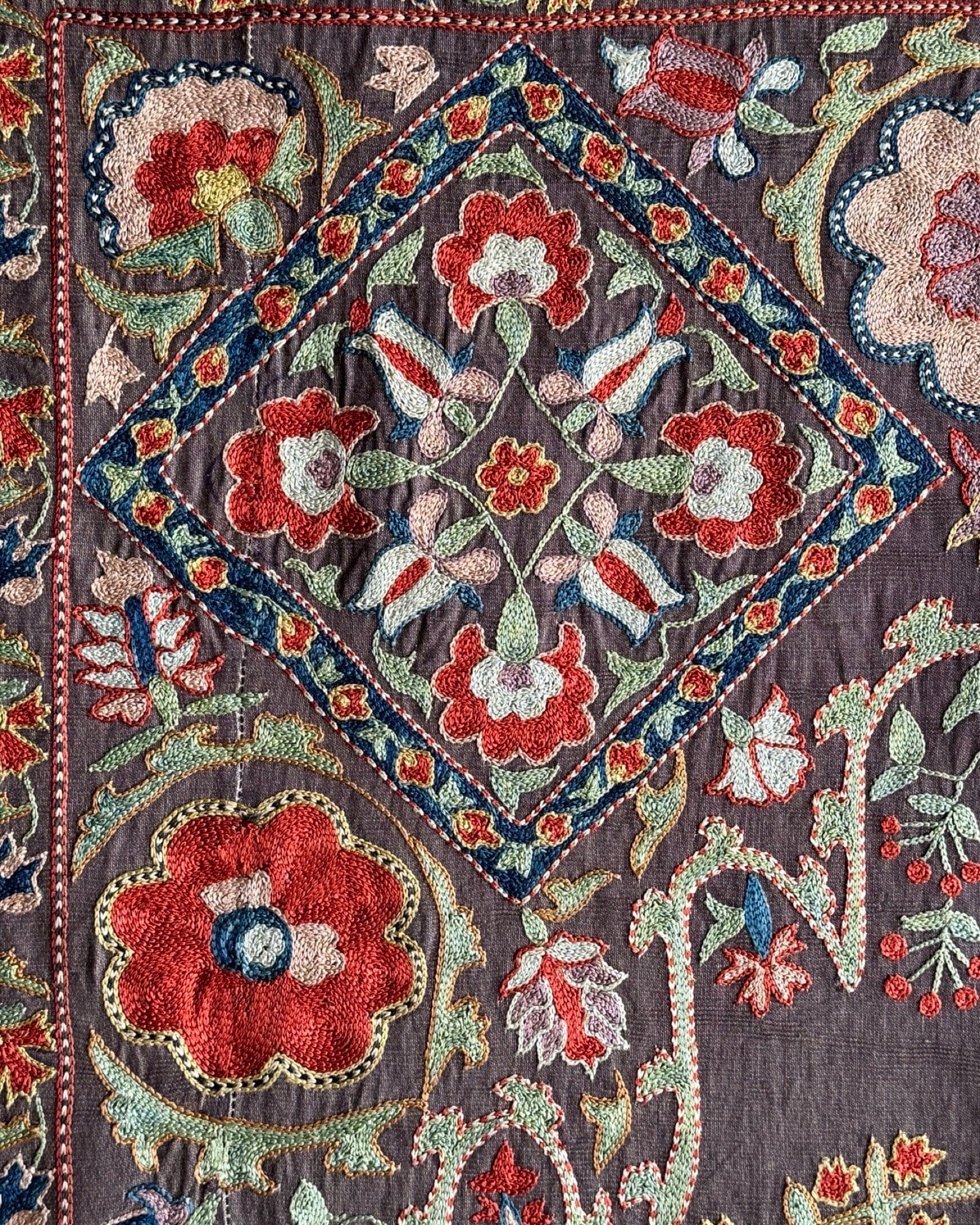 Hand Stitched Suzani (CSSU084424 | 64x79.5") Suzani Aziz Suzani