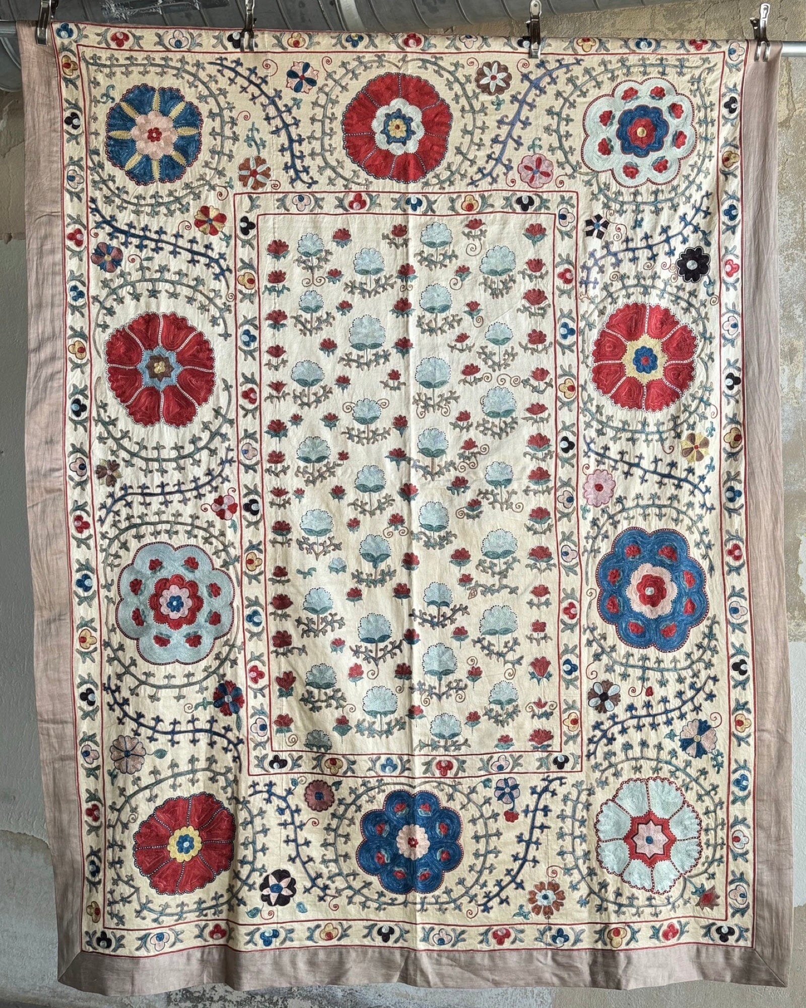 Hand Stitched Suzani (CSSU085024 | 52.5x73.5" ) Suzani Aziz Suzani