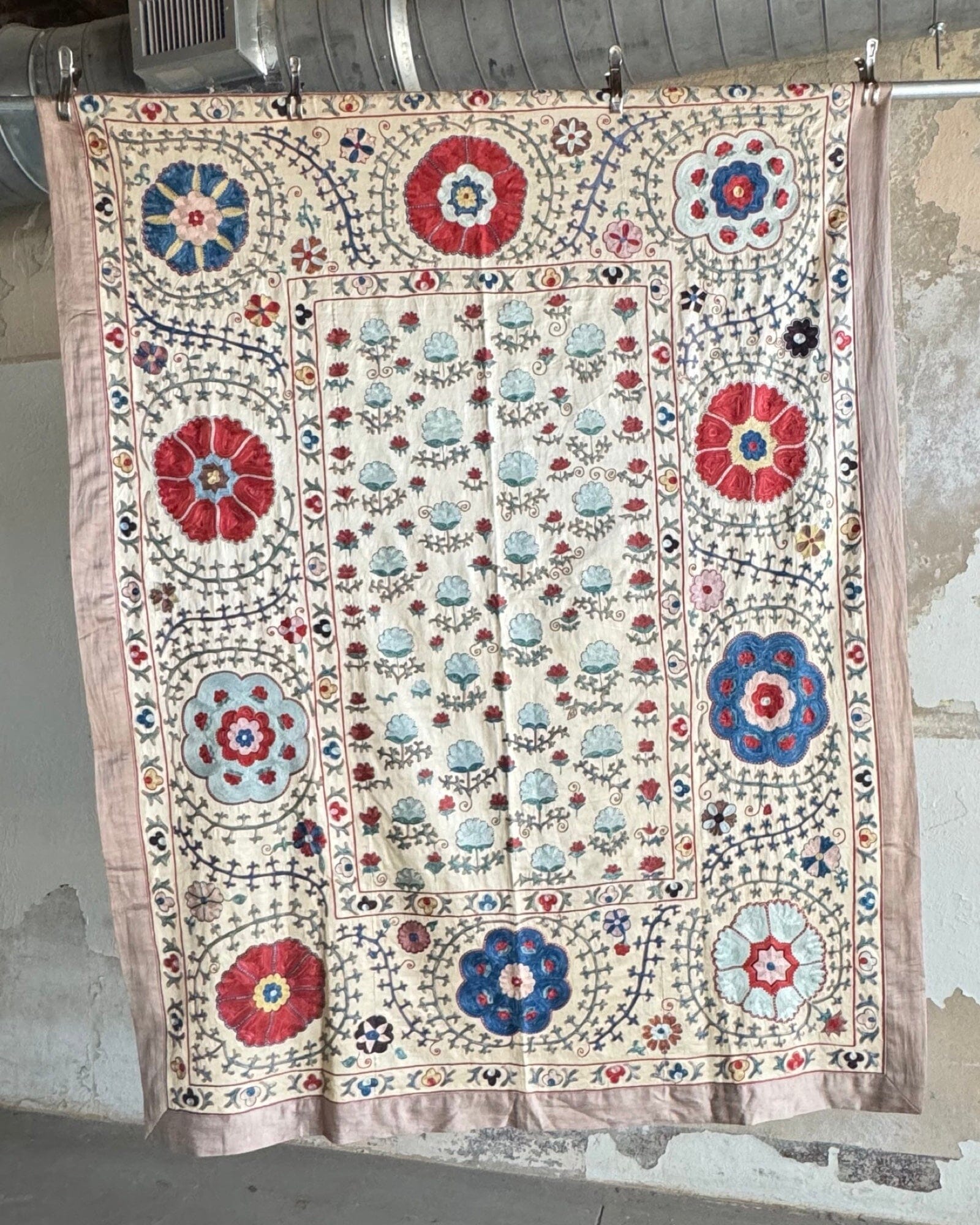 Hand Stitched Suzani (CSSU085024 | 52.5x73.5" ) Suzani Aziz Suzani