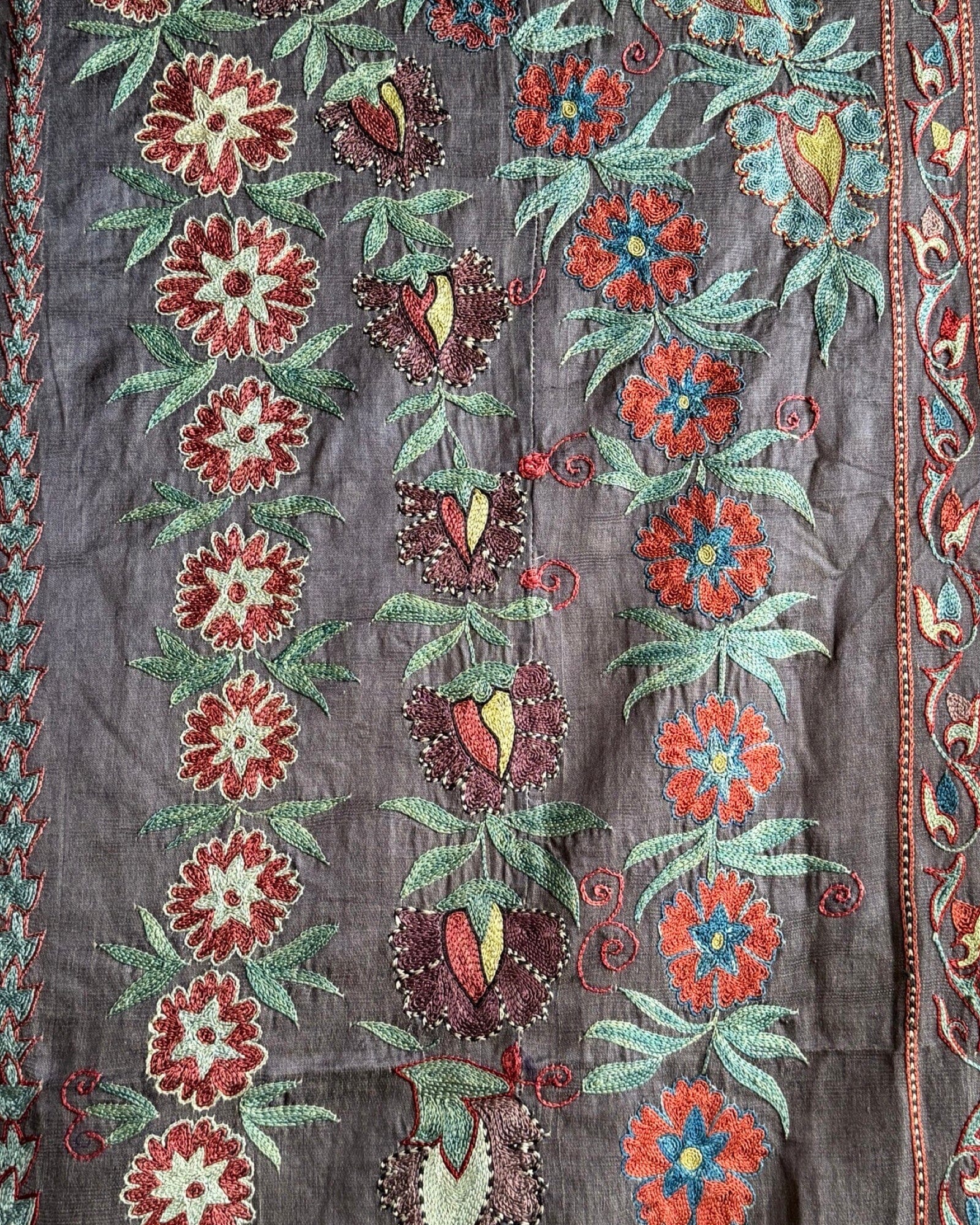 Hand Stitched Suzani (CSSU085424 | 64 x 96") Suzani Aziz Suzani