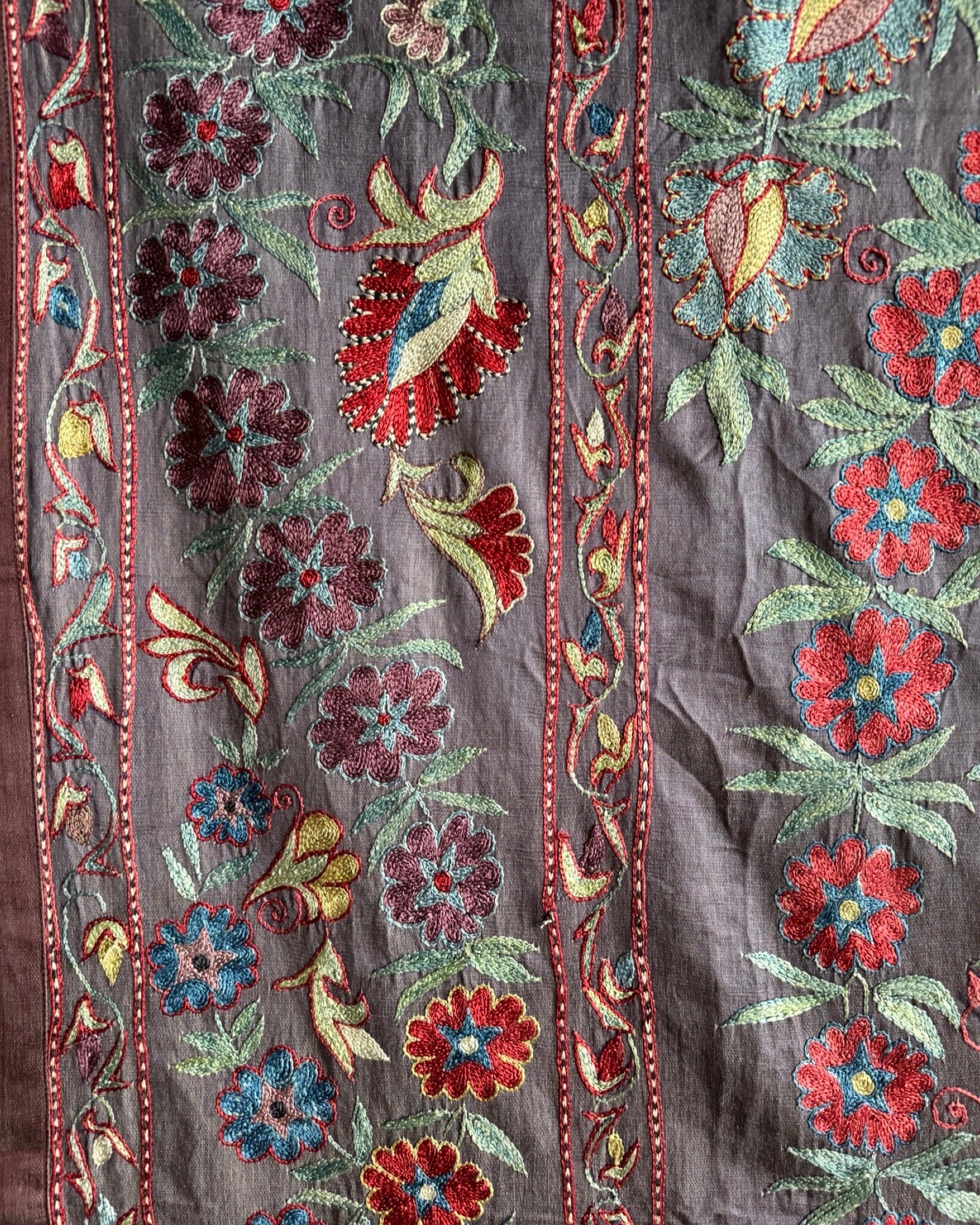 Hand Stitched Suzani (CSSU085424 | 64 x 96") Suzani Aziz Suzani
