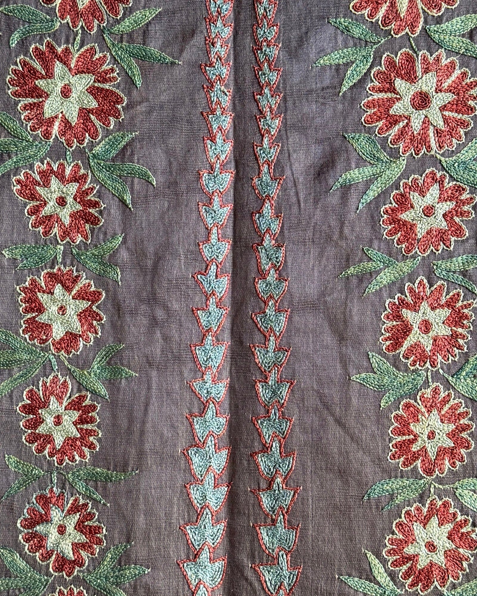 Hand Stitched Suzani (CSSU085424 | 64 x 96") Suzani Aziz Suzani