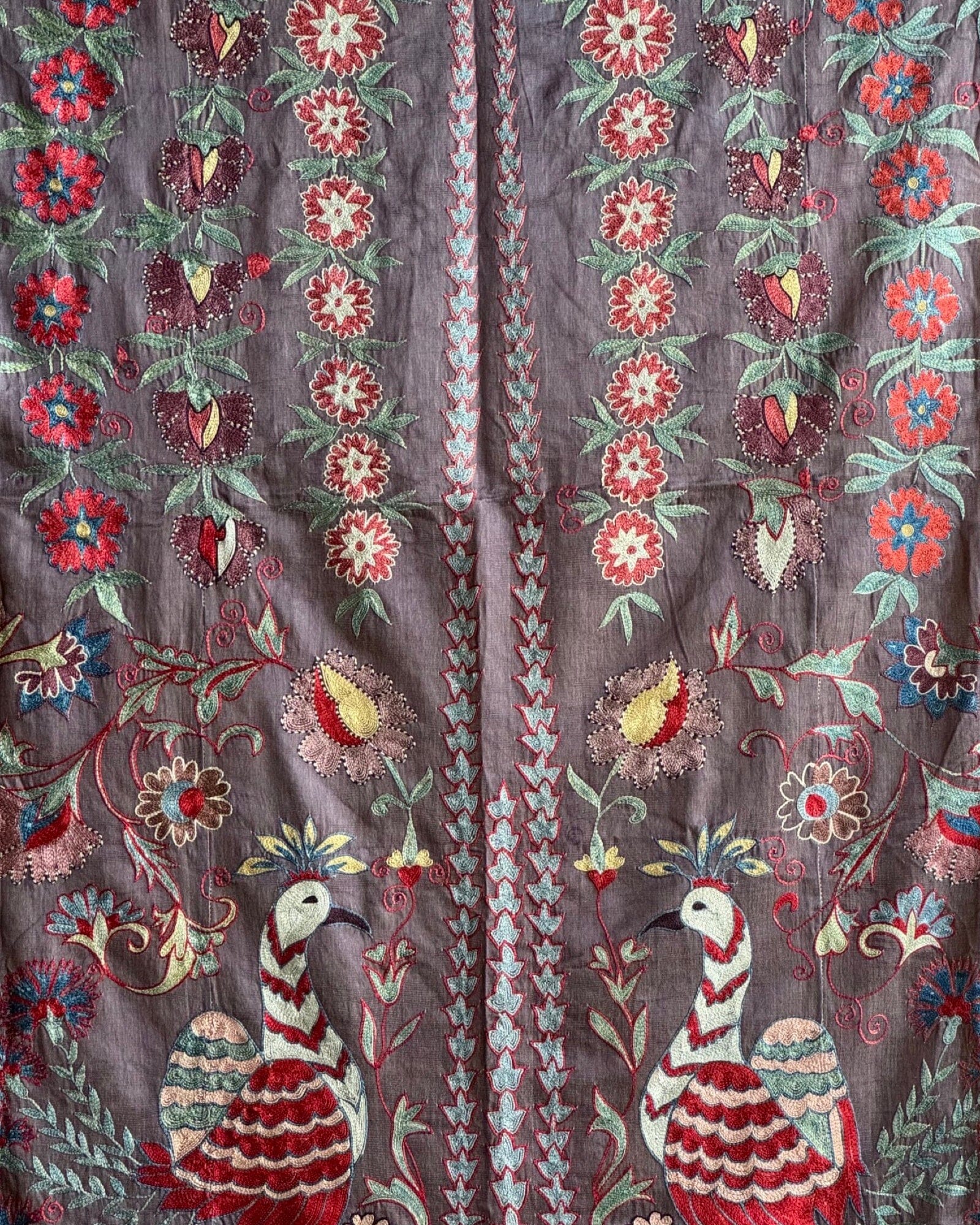 Hand Stitched Suzani (CSSU085424 | 64 x 96") Suzani Aziz Suzani