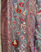 Hand Stitched Suzani (CSSU085424 | 64 x 96") Suzani Aziz Suzani