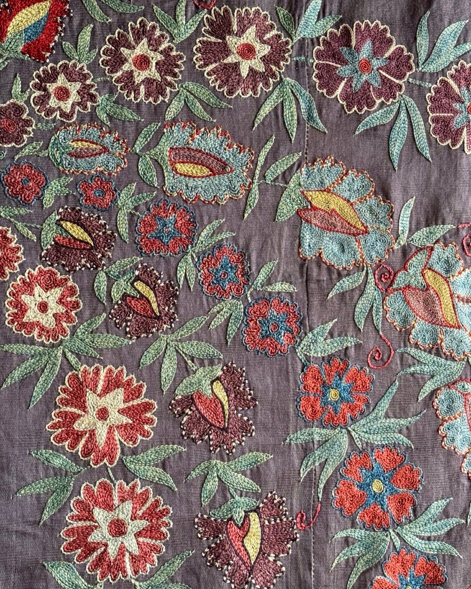 Hand Stitched Suzani (CSSU085424 | 64 x 96") Suzani Aziz Suzani