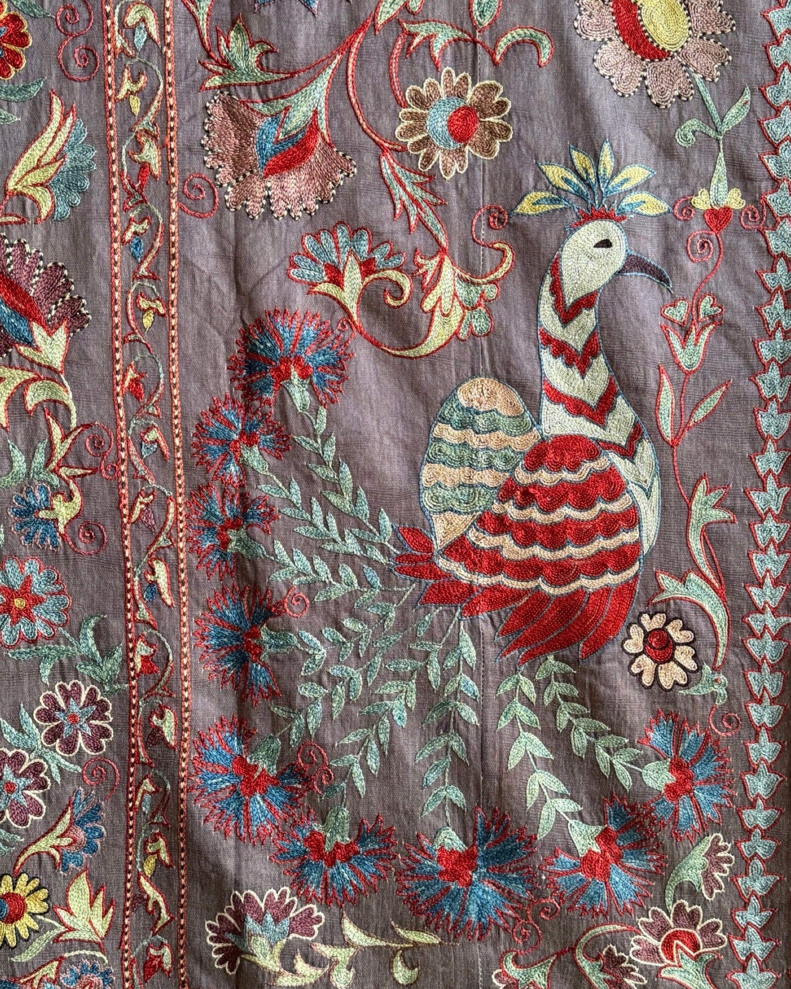 Hand Stitched Suzani (CSSU085424 | 64 x 96") Suzani Aziz Suzani