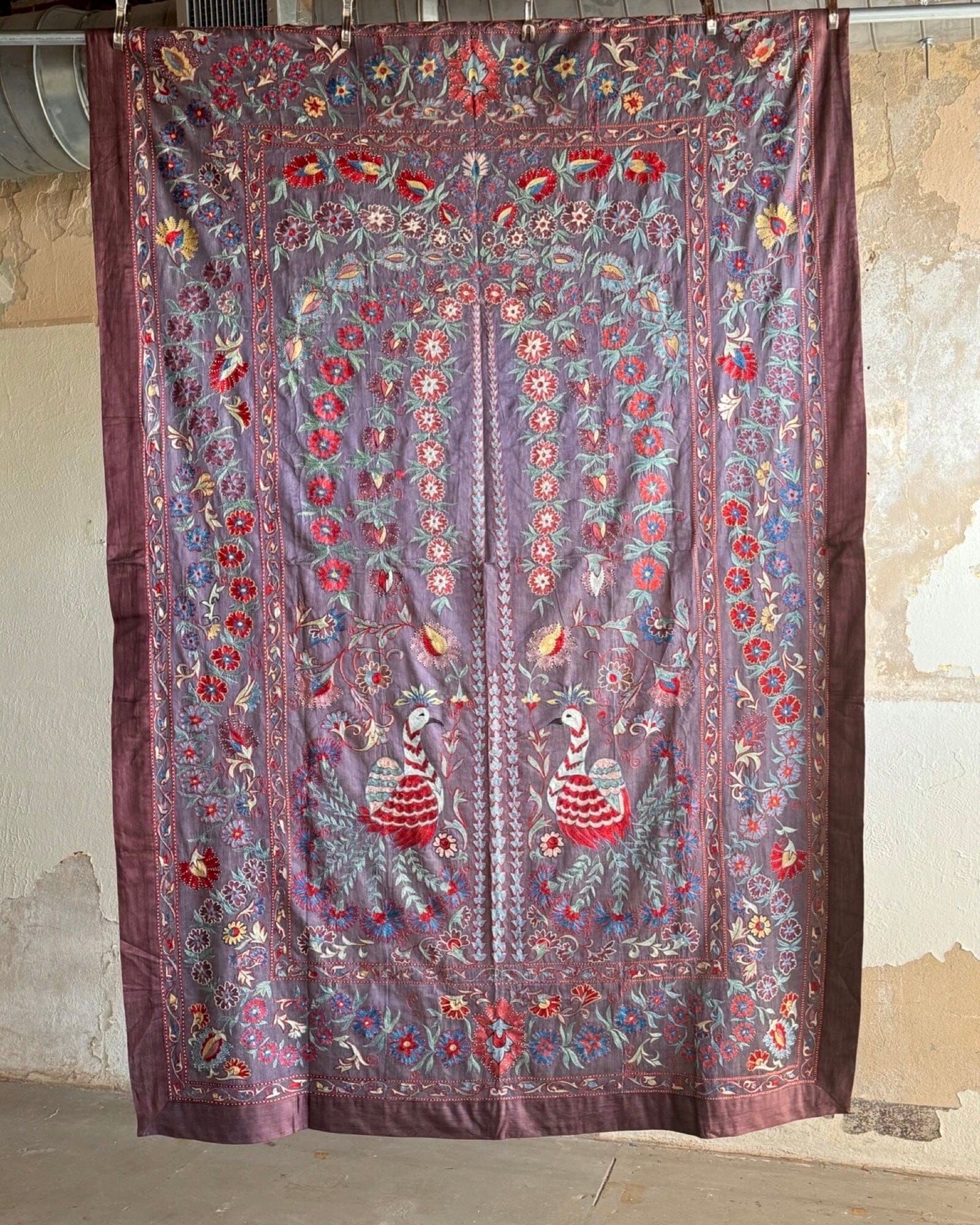 Hand Stitched Suzani (CSSU085424 | 64 x 96") Suzani Aziz Suzani