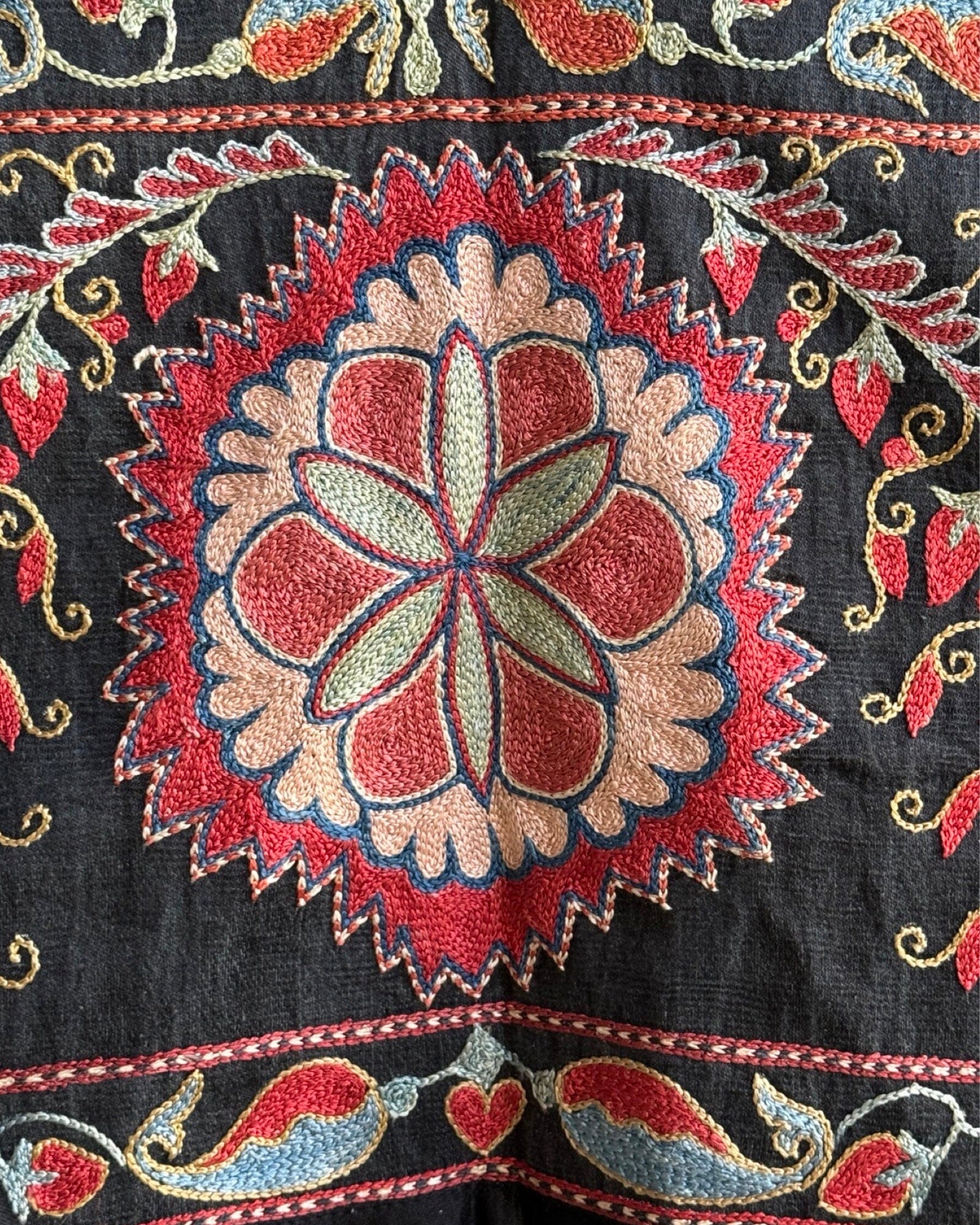 Hand Stitched Suzani (CSSU085824 | 48x86") Suzani Aziz Suzani