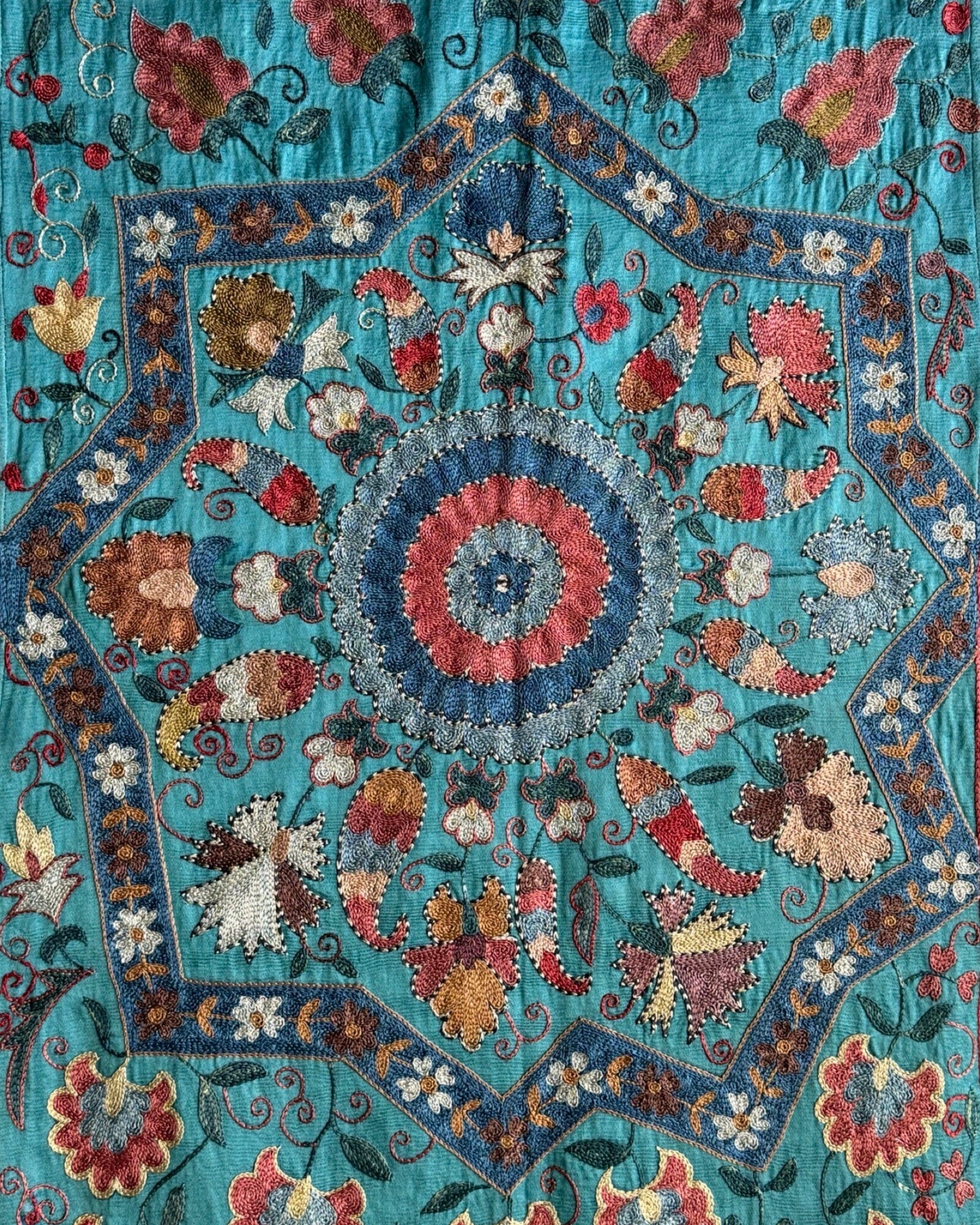 Hand Stitched Suzani (CSSU086024 | 60 x 92") Suzani Aziz Suzani